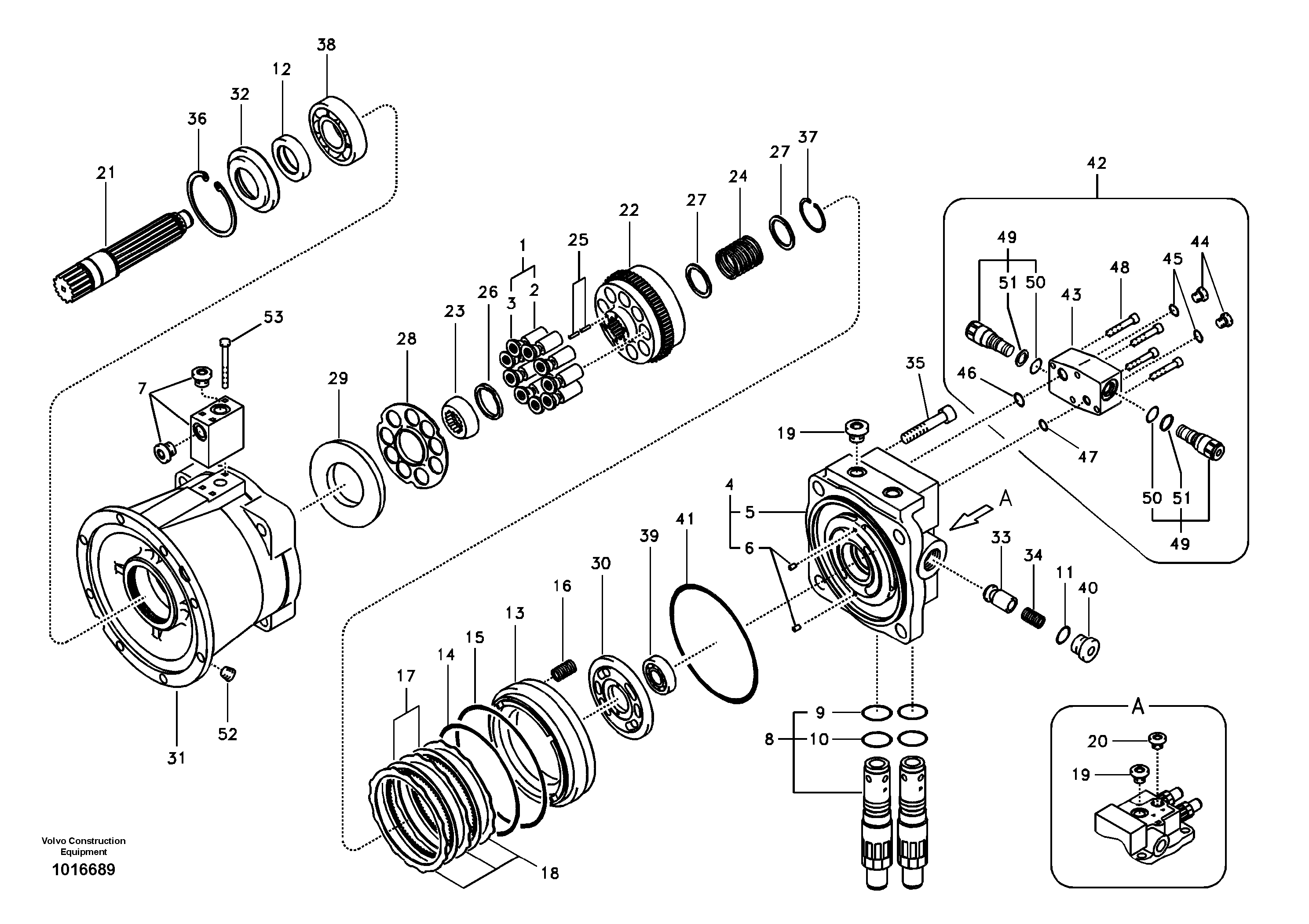 Swing motor — volvo parts diagram