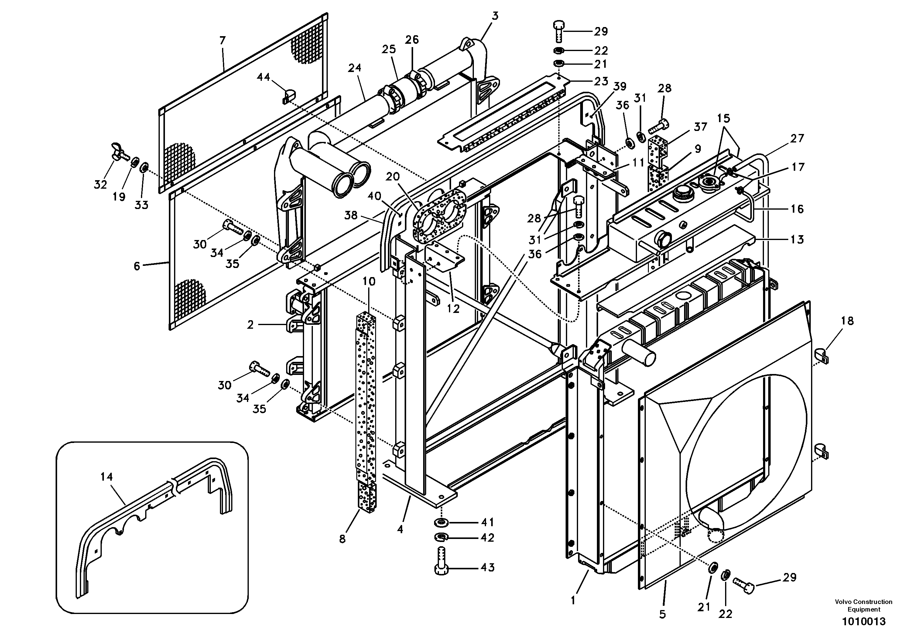 Radiator — volvo parts diagram