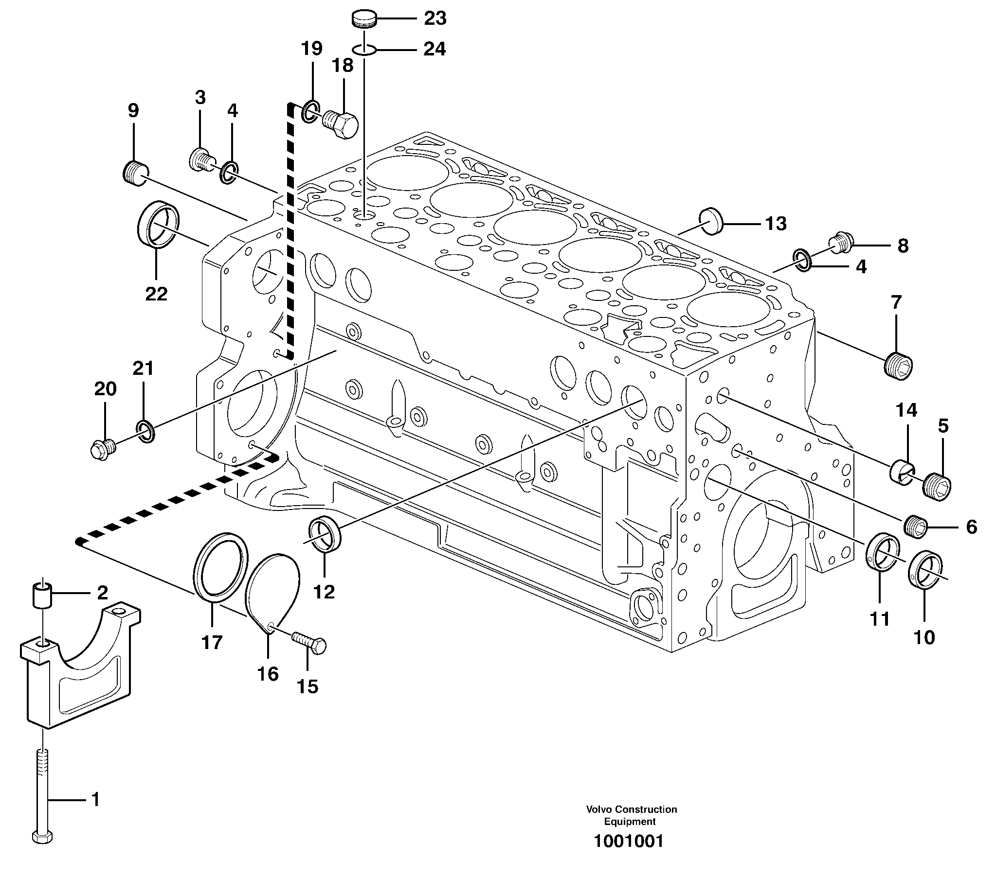 Cylinder block — volvo parts diagram