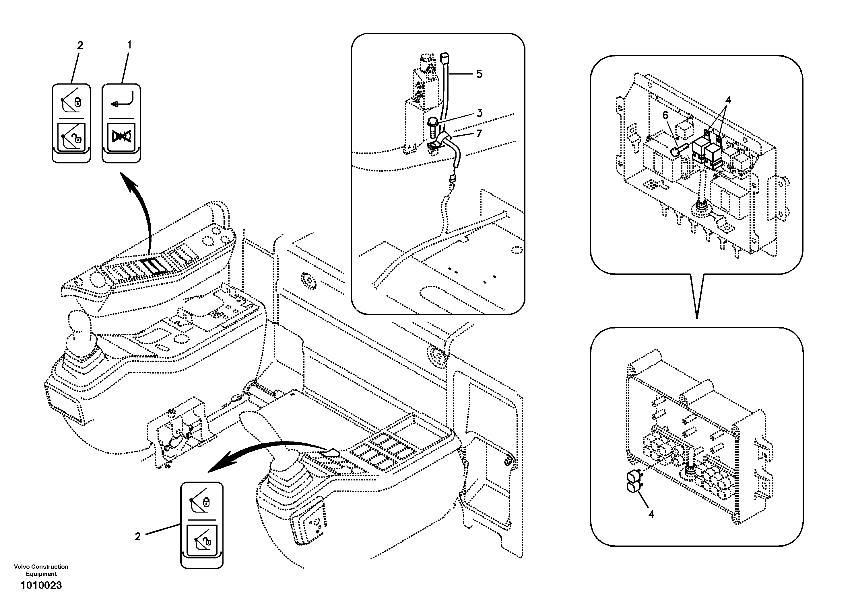 Switch, quickfit control — volvo parts diagram