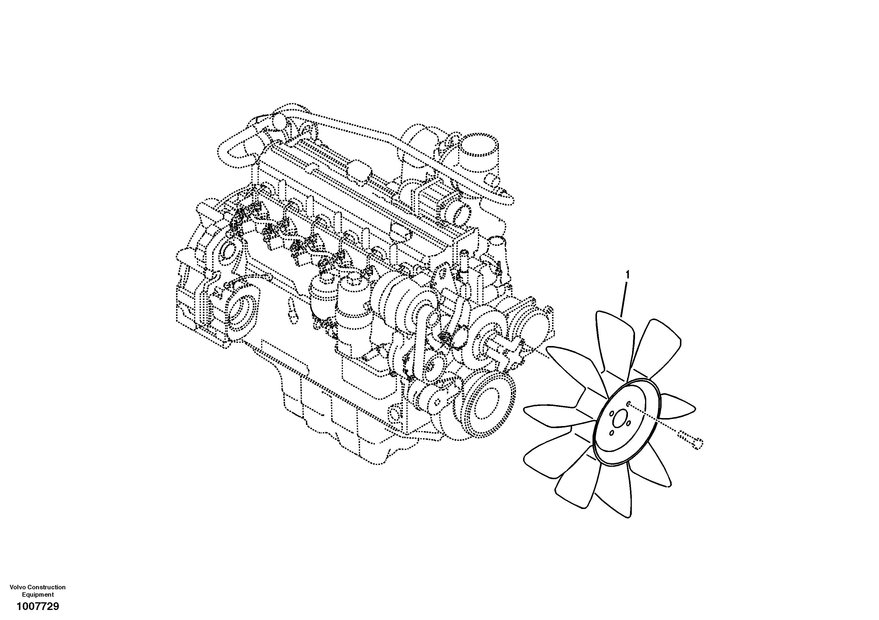Cooling fan mounting — volvo parts diagram
