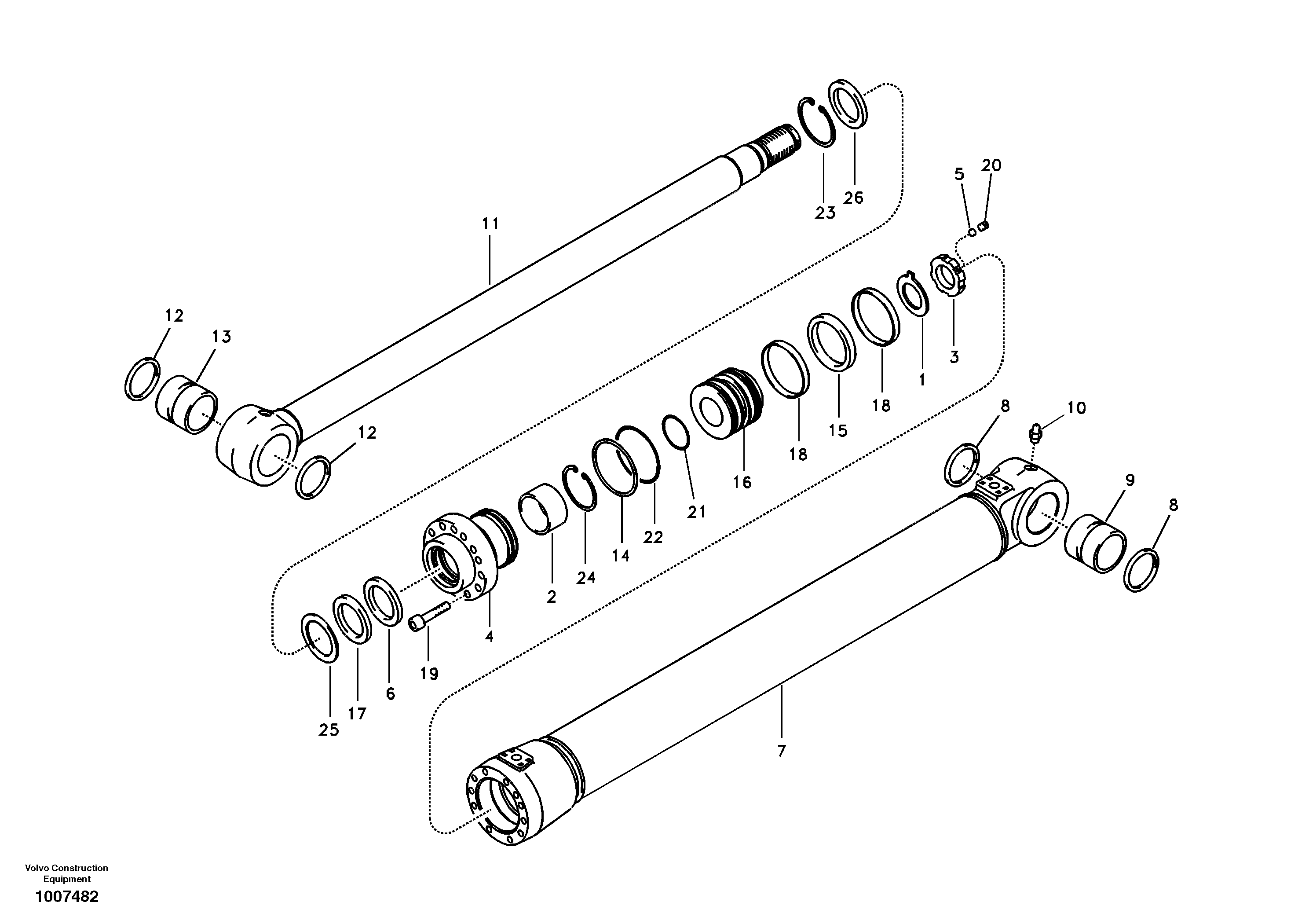 Boom cylinder, adjustable 2nd — volvo parts diagram