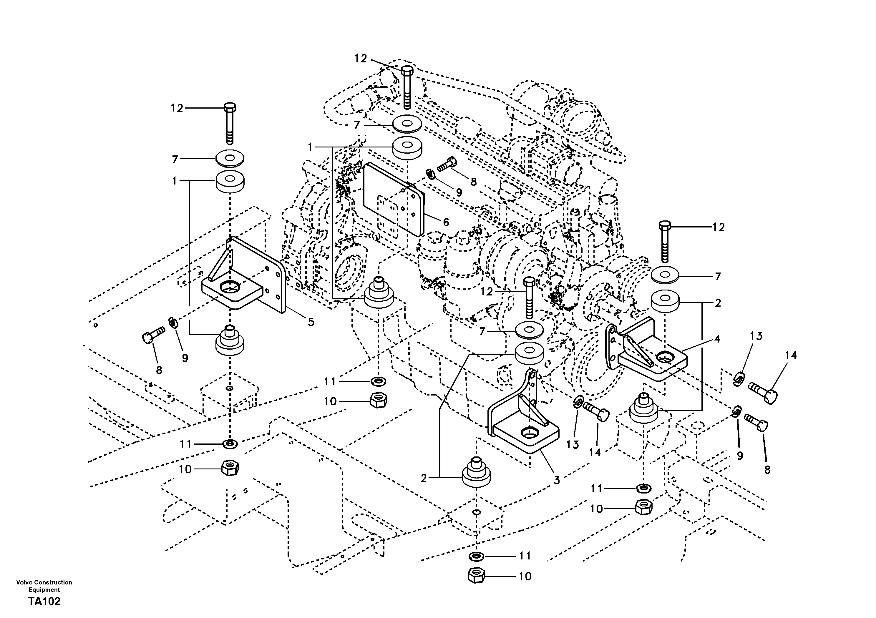 Engine mount — volvo parts diagram
