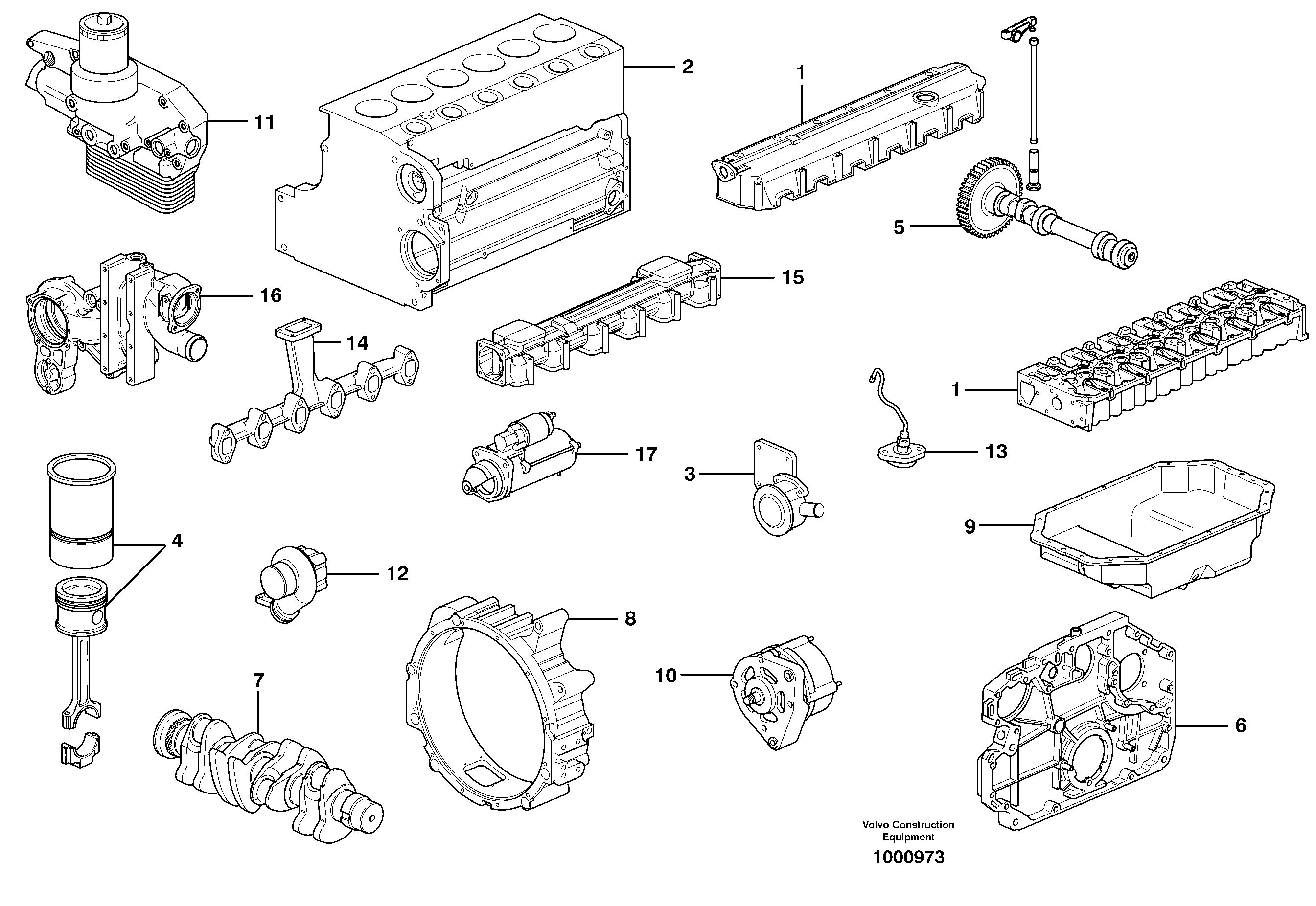 Engine — volvo parts diagram