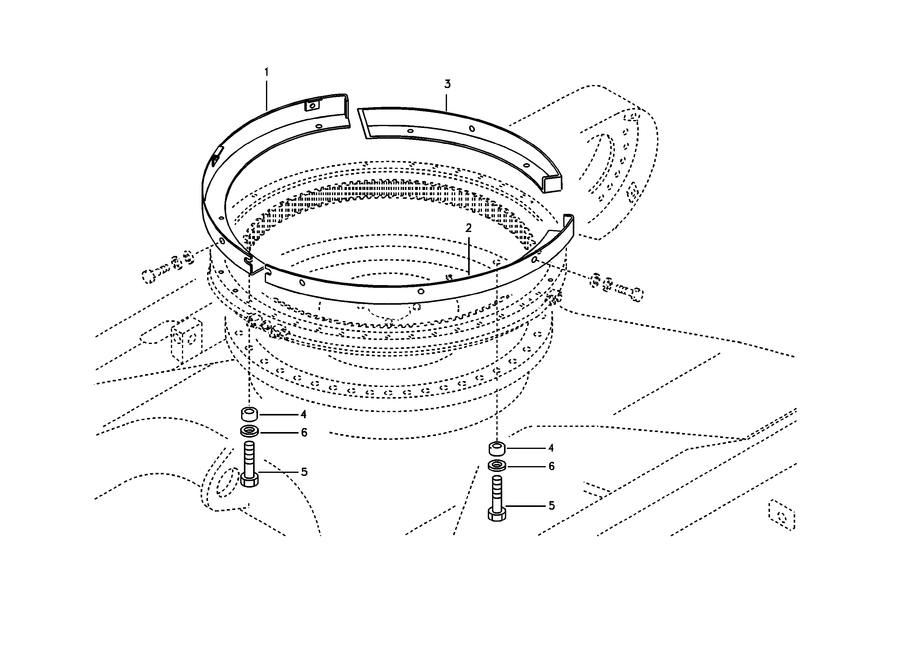 Cover, Swing gear — volvo parts diagram