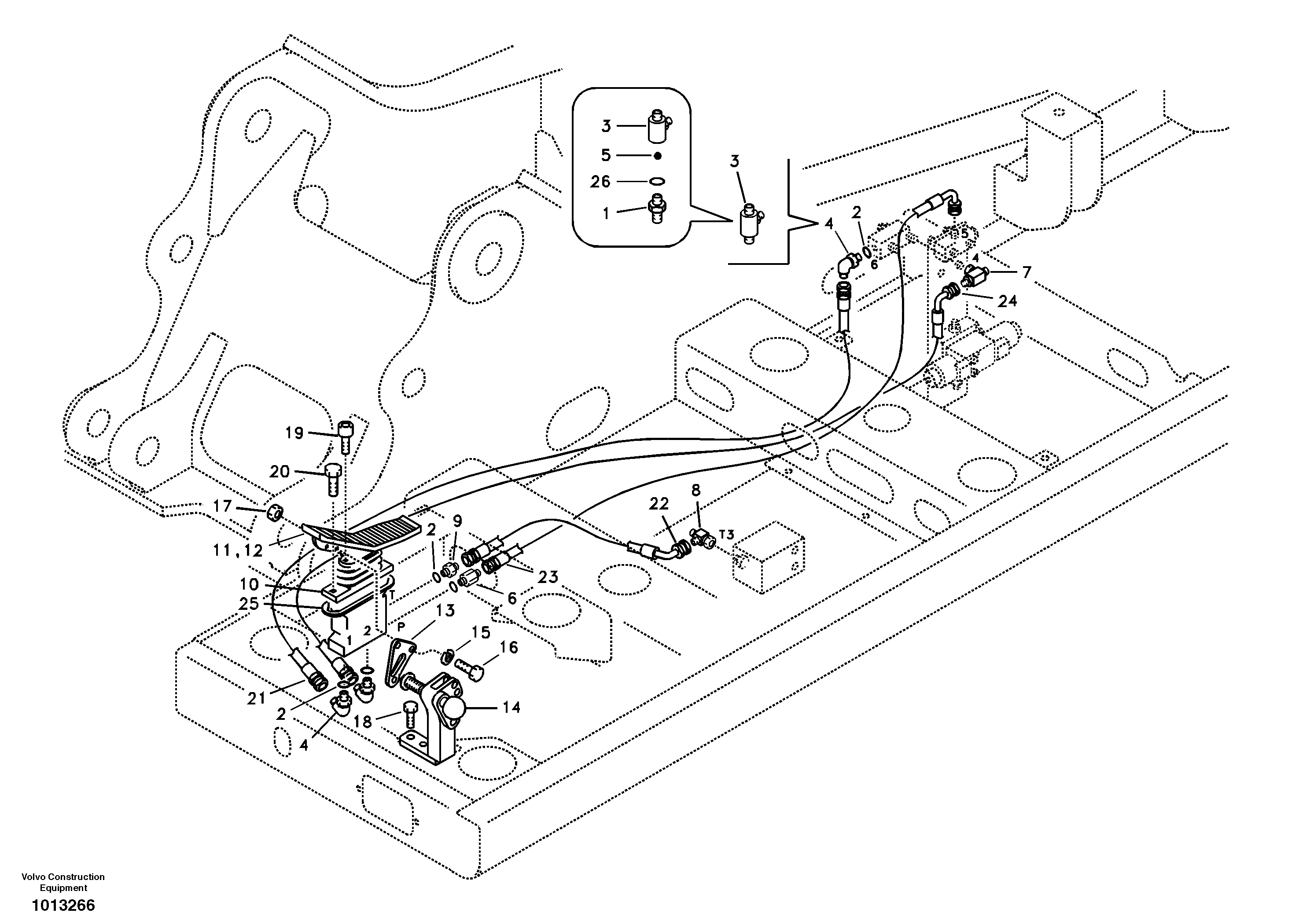 Servo system, hammer and shear — volvo parts diagram