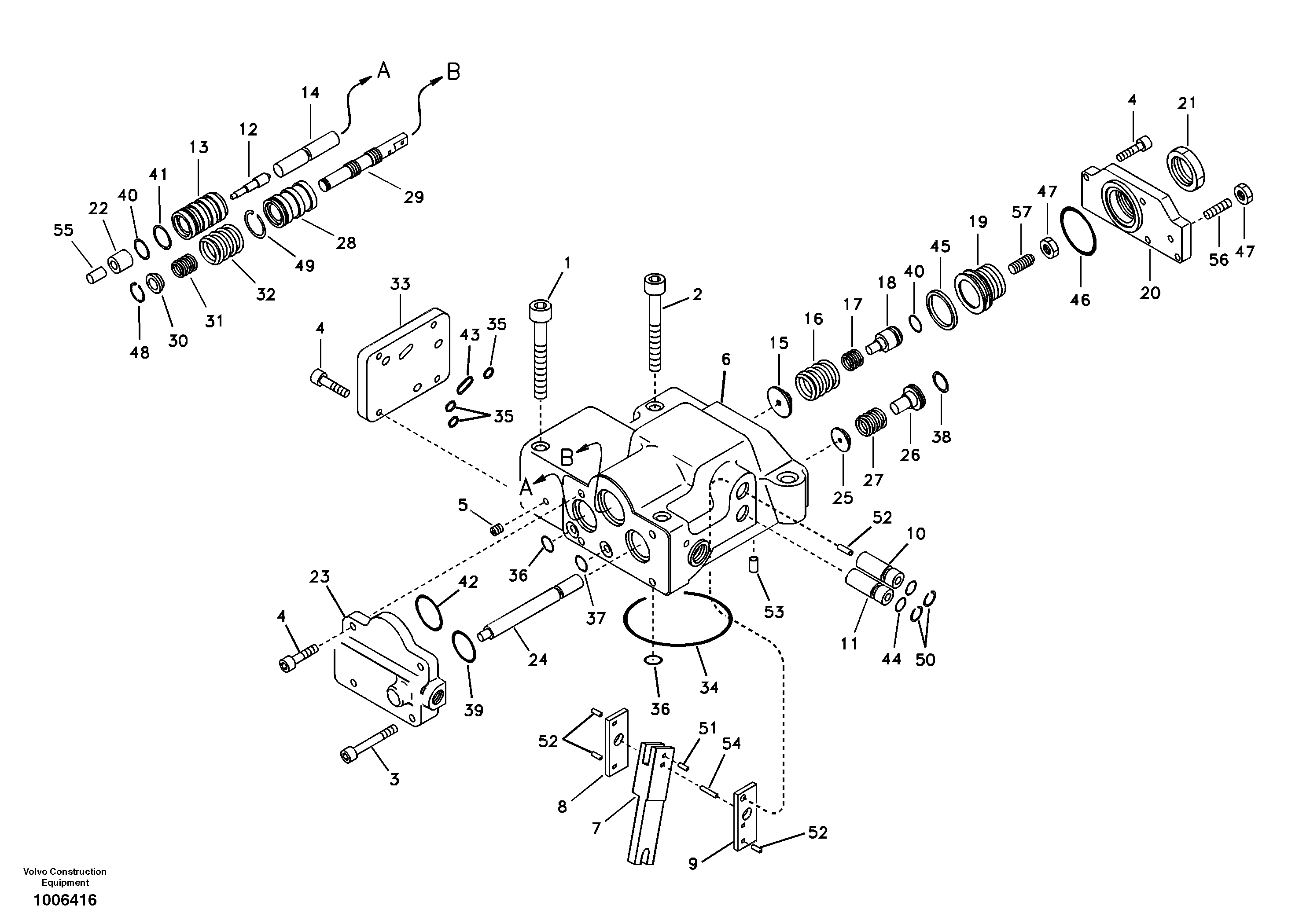 Regulator, hydraulic pump — volvo parts diagram