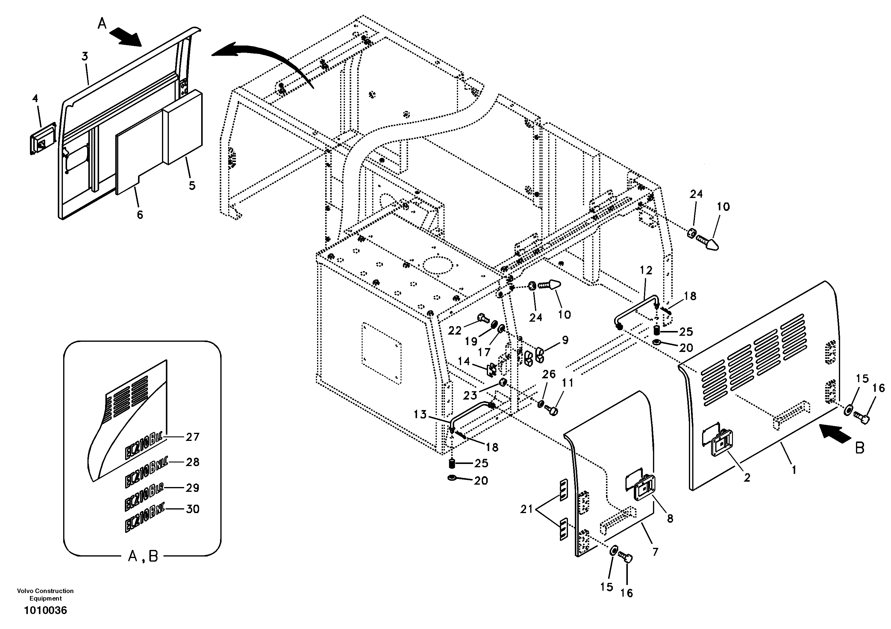 Door, side — volvo parts diagram