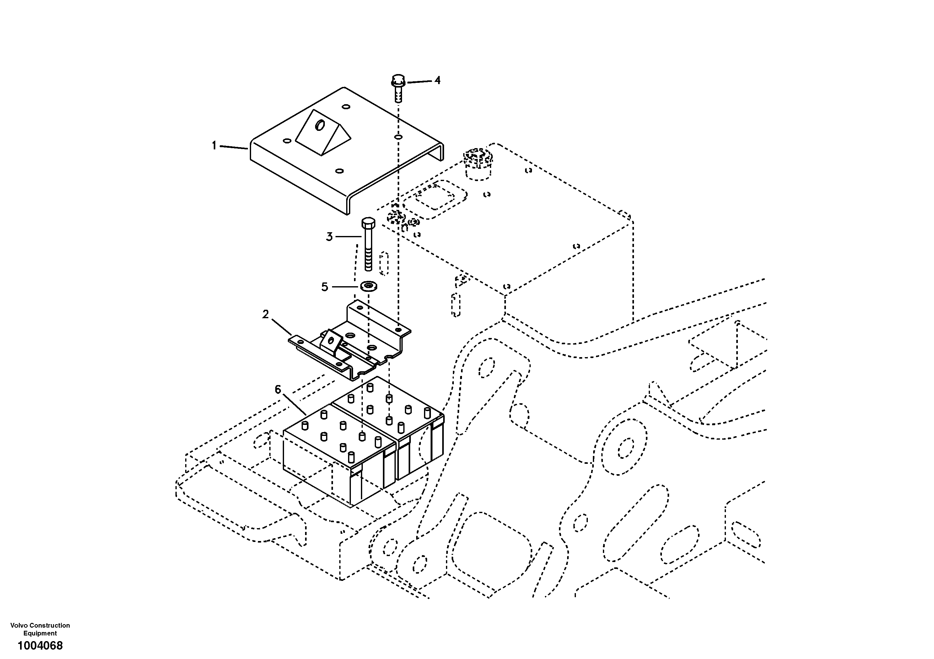 Battery with assembling details — volvo parts diagram