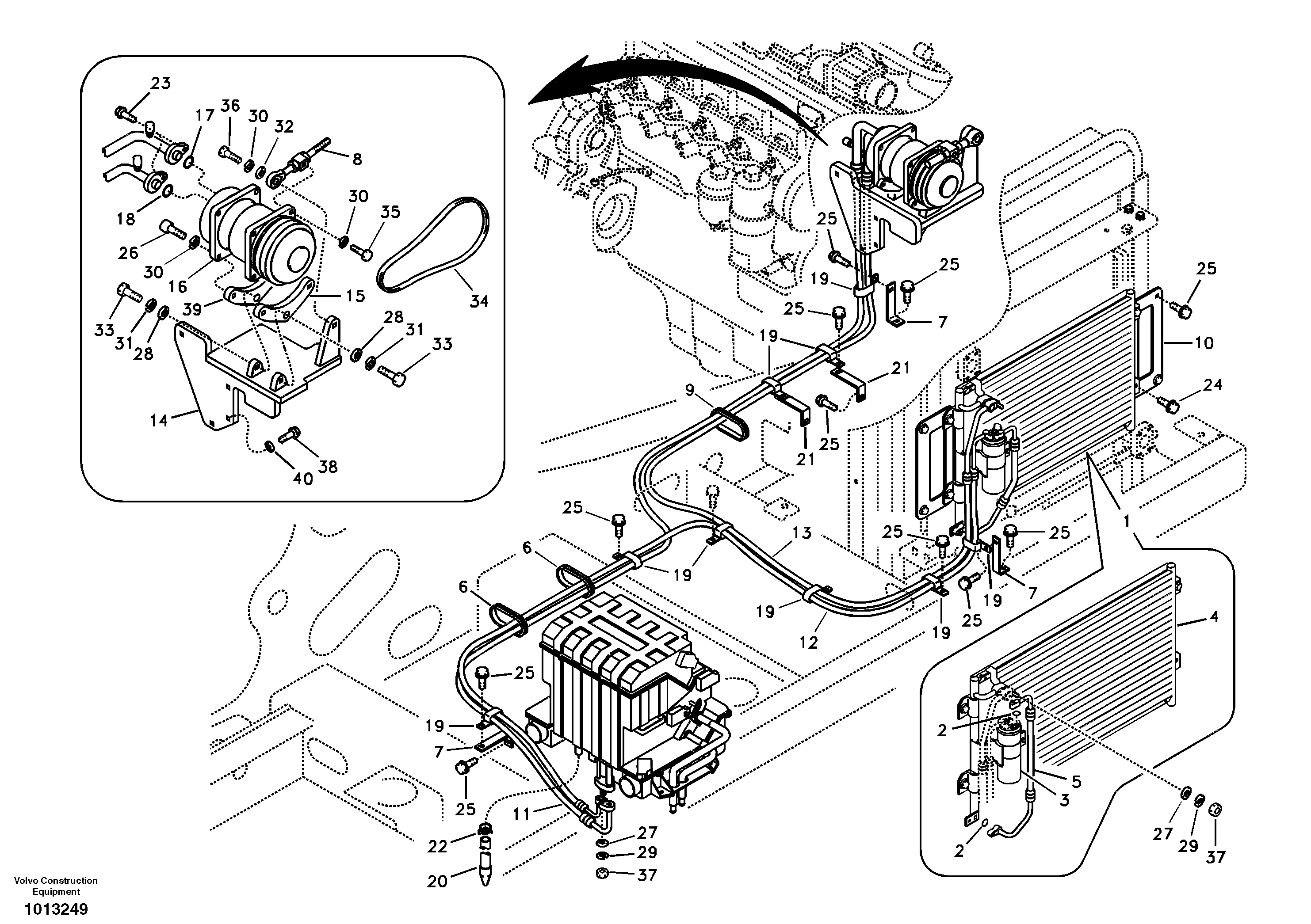 Air conditioning unit line — volvo parts diagram
