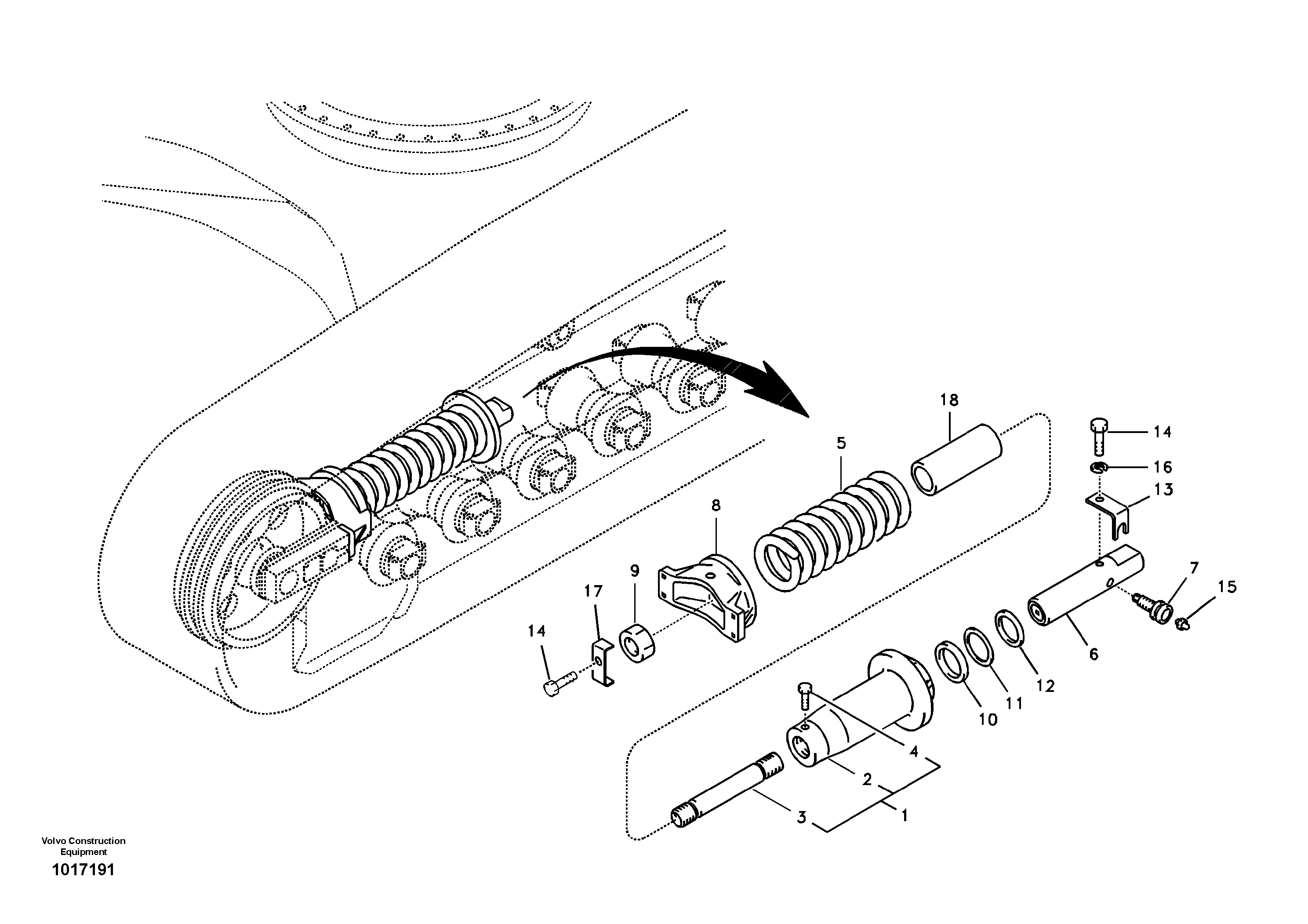 Undercarriage, spring package — volvo parts diagram