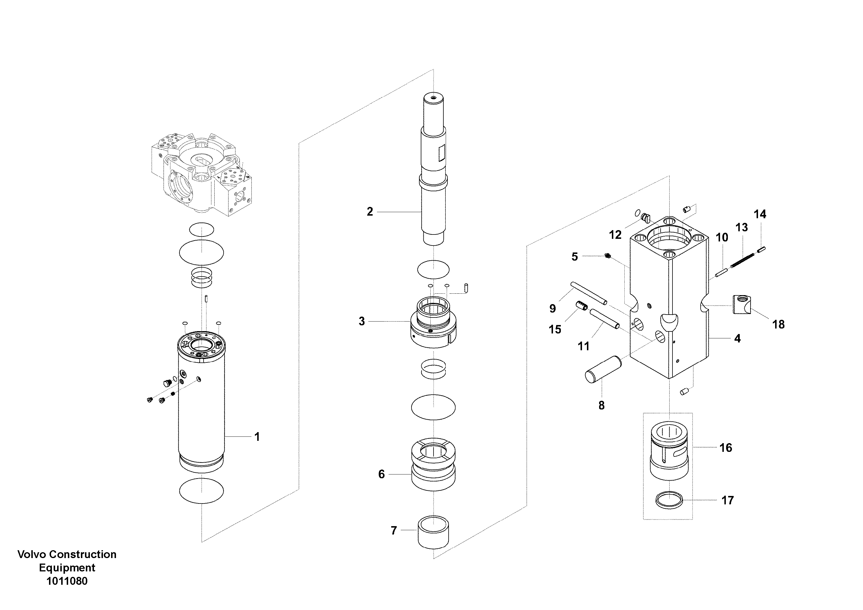 Hydraulic Hammer, Accumulator Housing — volvo parts diagram