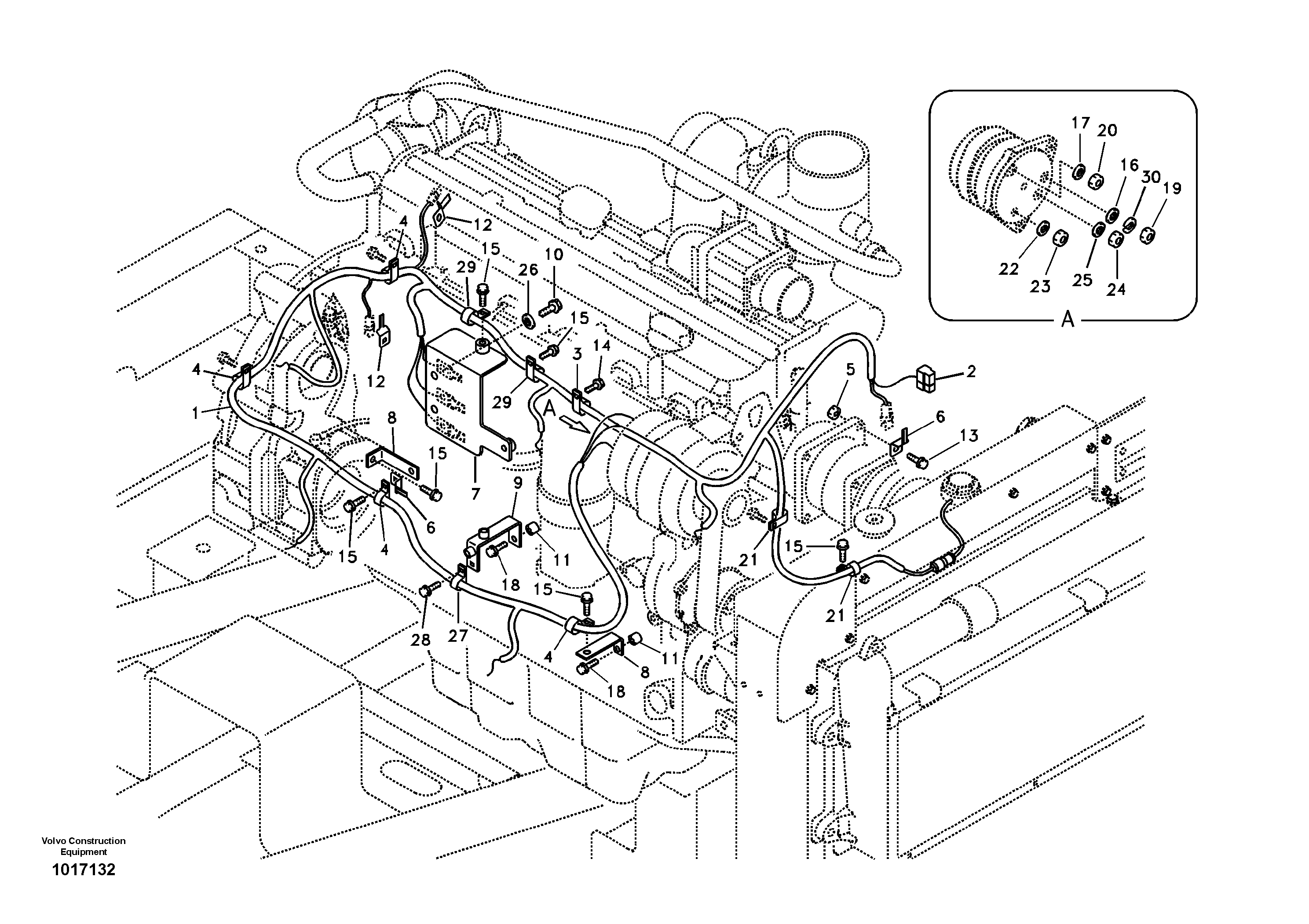 Cable harness, engine — volvo parts diagram