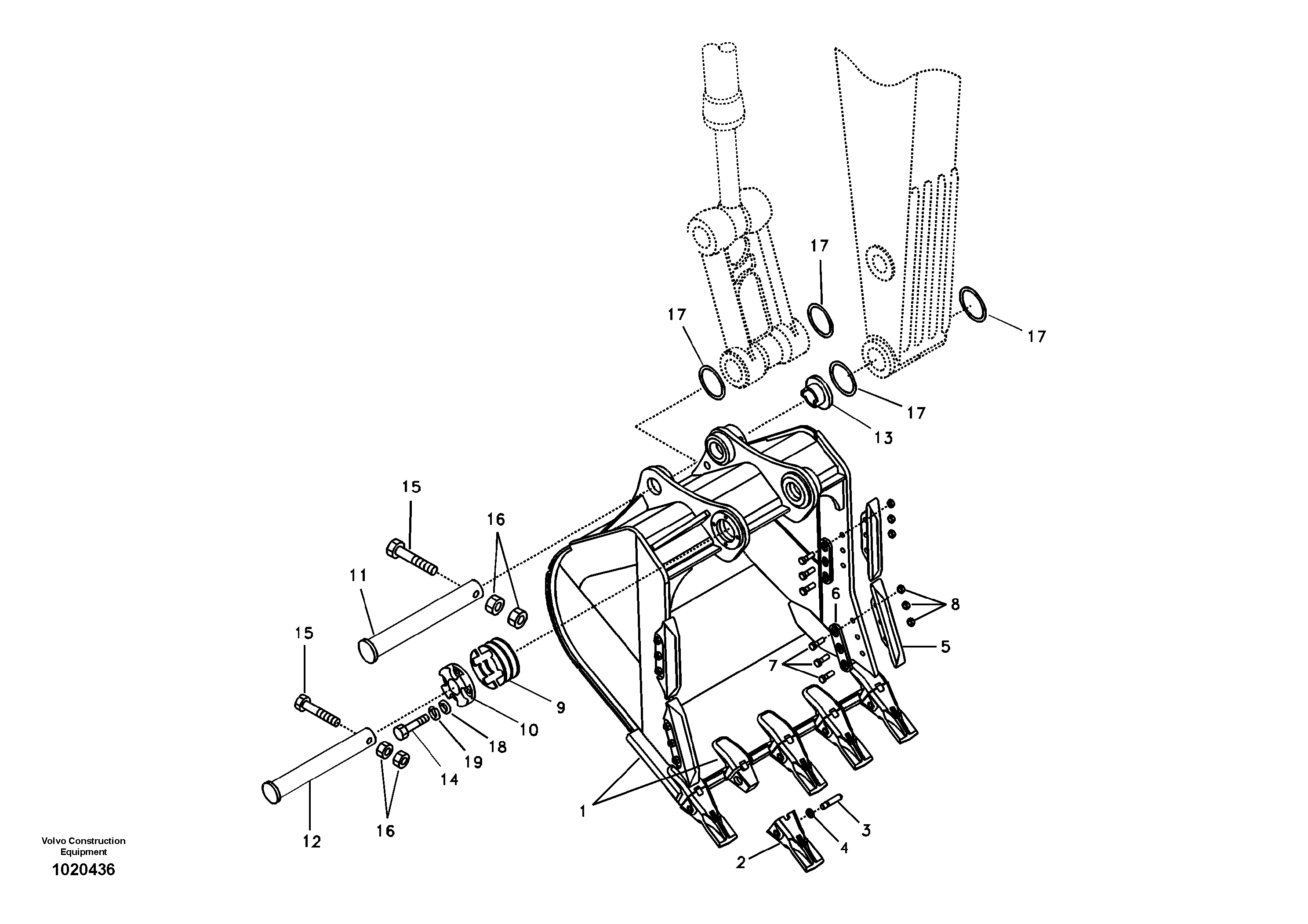 Bucket — volvo parts diagram