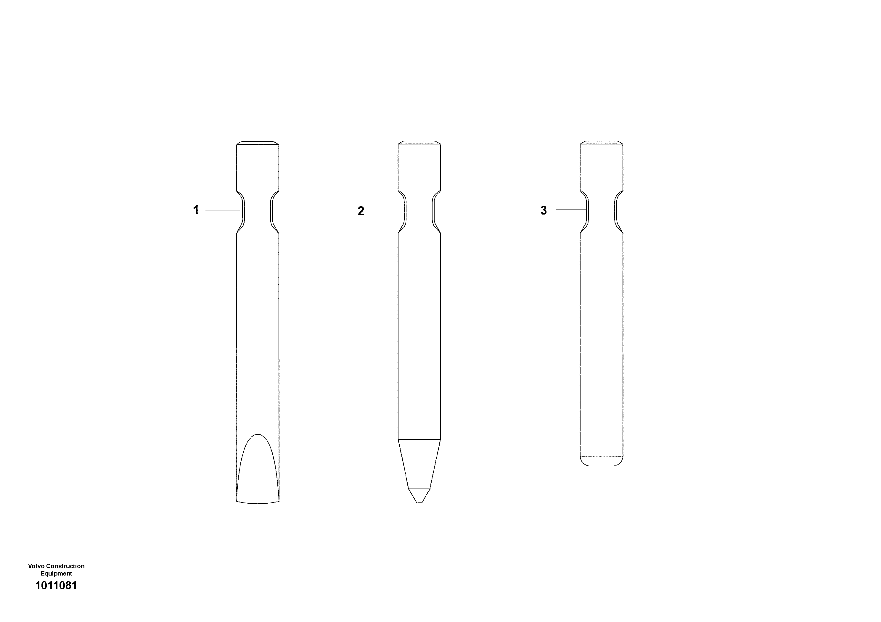 Hydraulic Hammer, Chisel  FOR HB1700 — volvo parts diagram