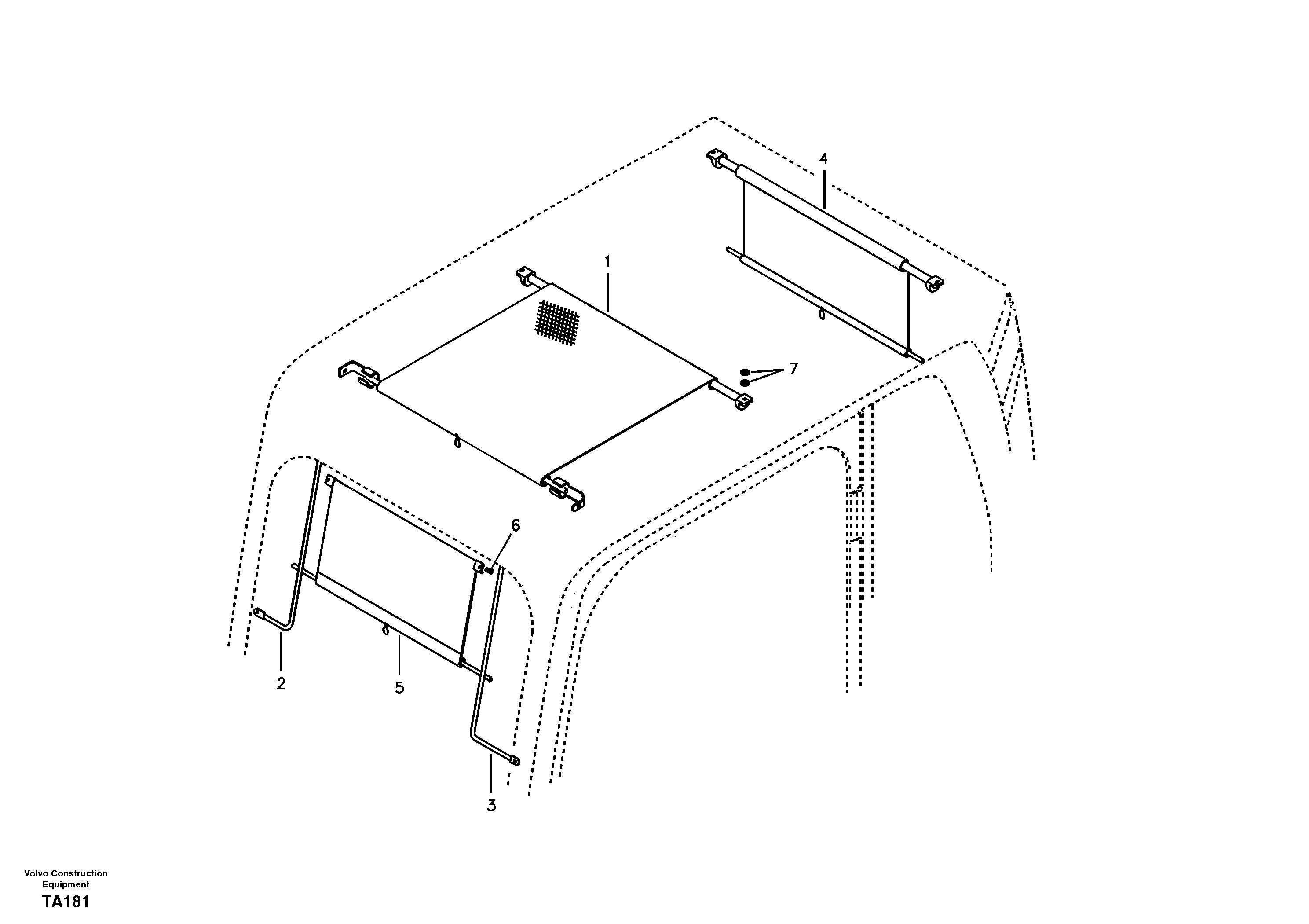 Sun visor interior — volvo parts diagram