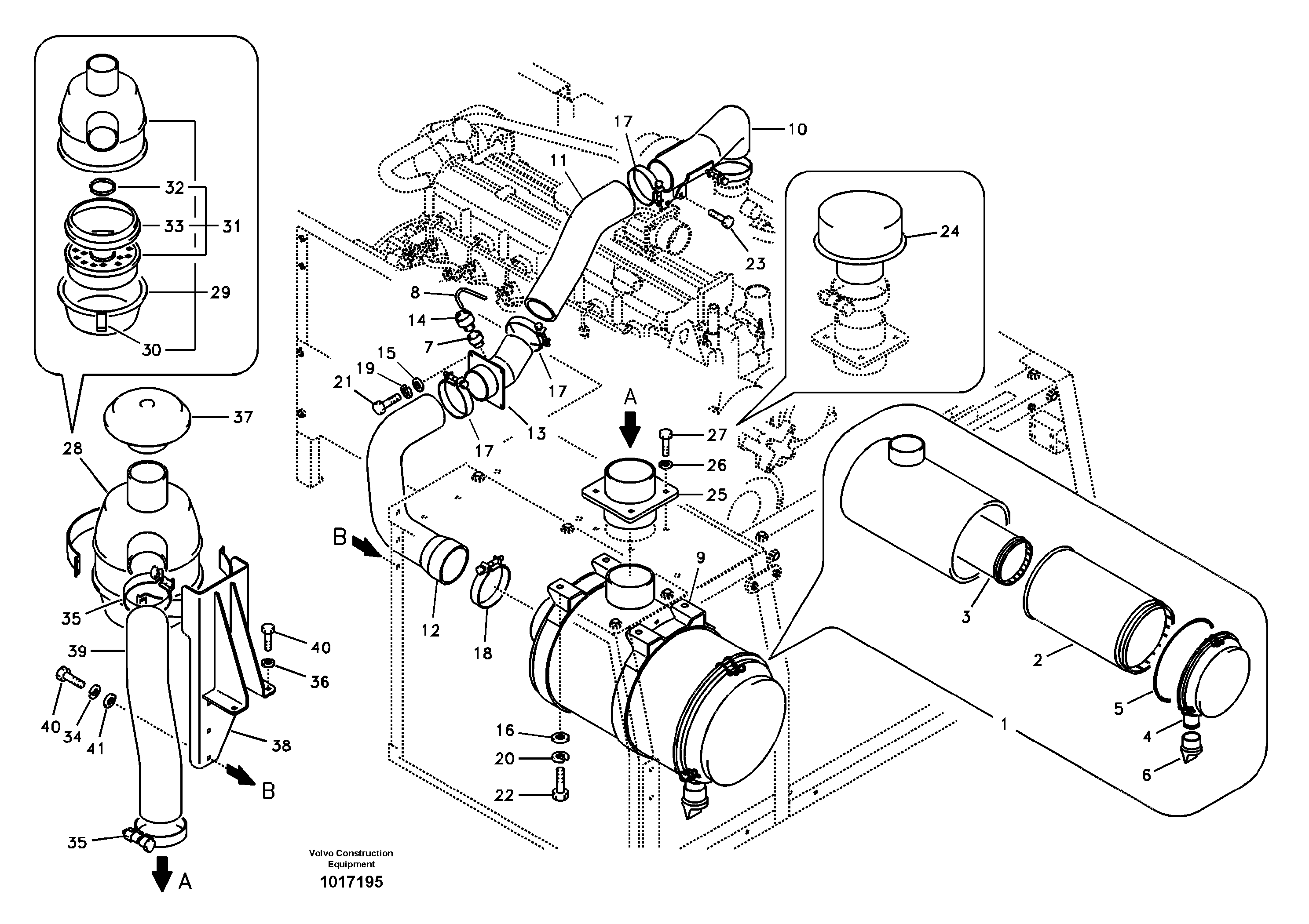 Inlet system — volvo parts diagram