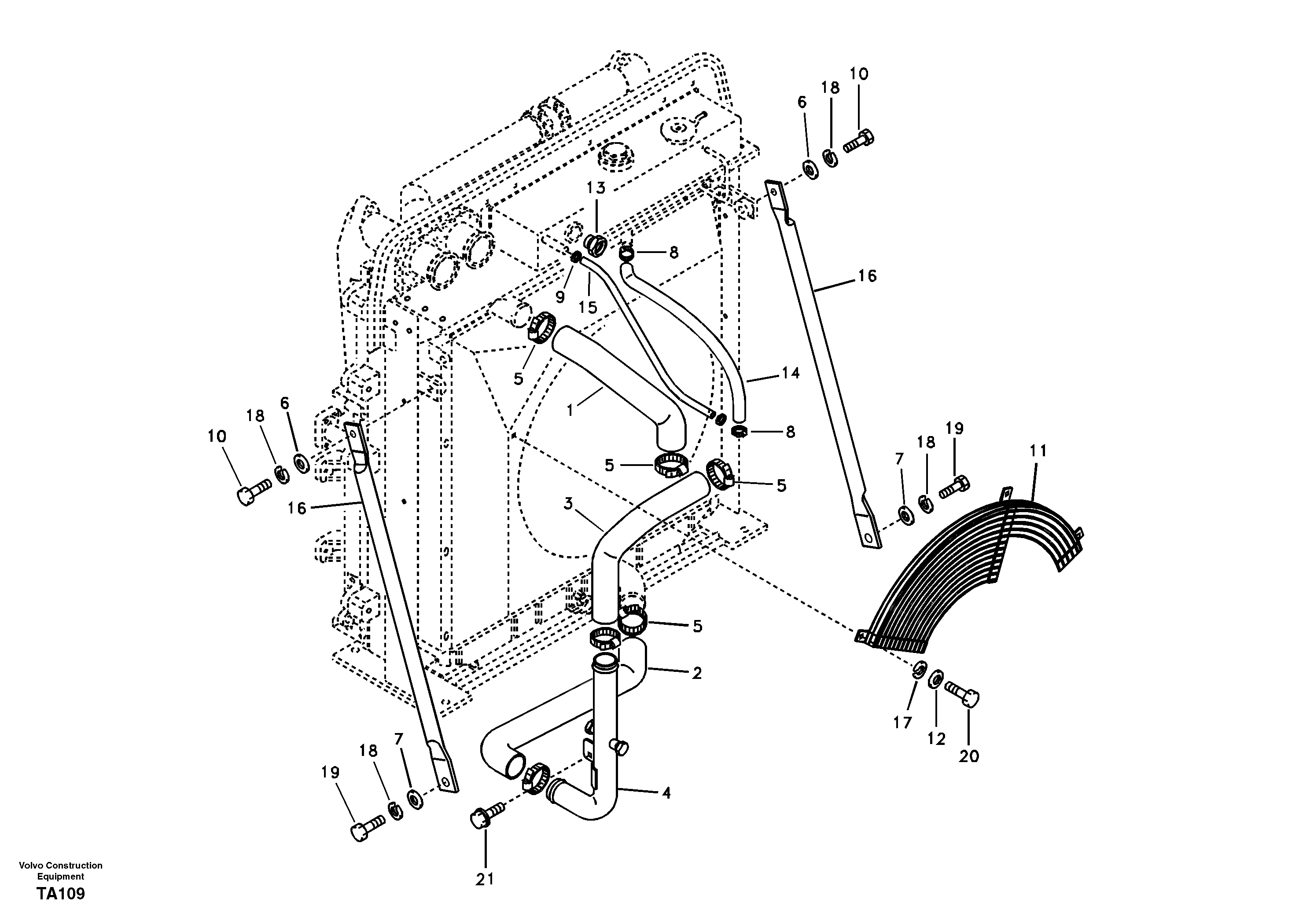 Cooling system — volvo parts diagram