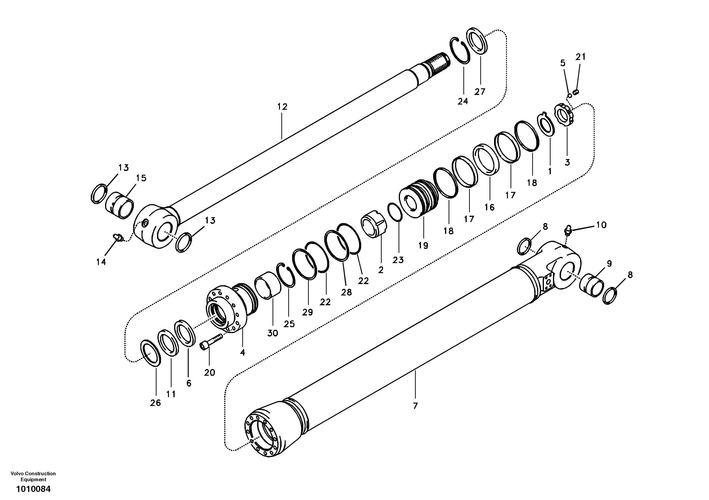Bucket cylinder — volvo parts diagram