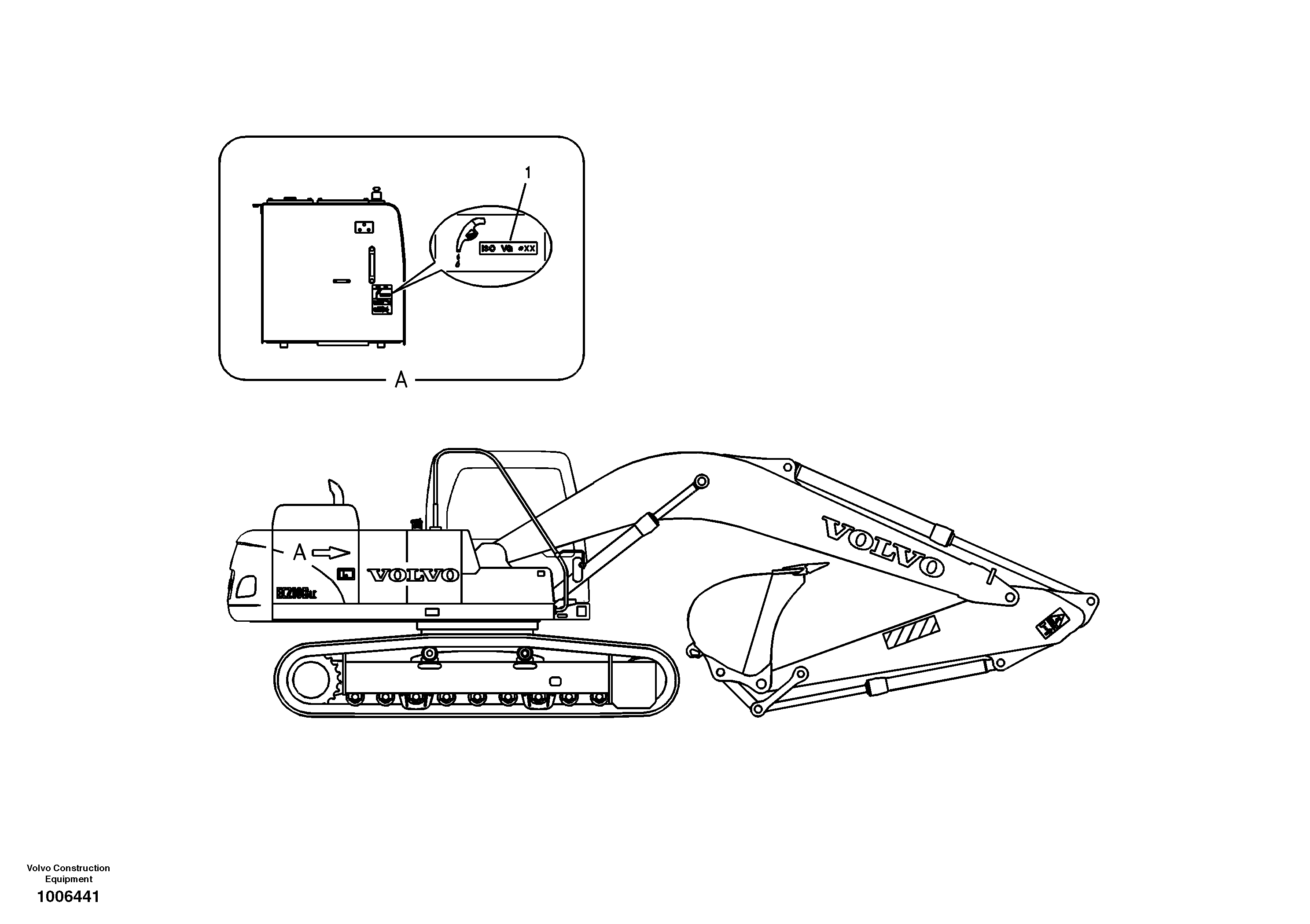 Decal, outer location — volvo parts diagram