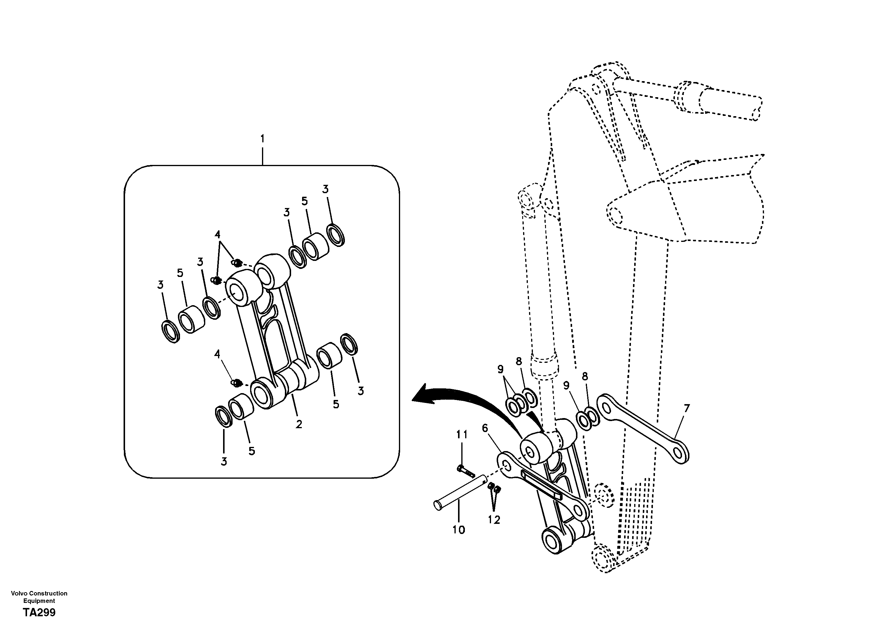 Links to connecting rod — volvo parts diagram