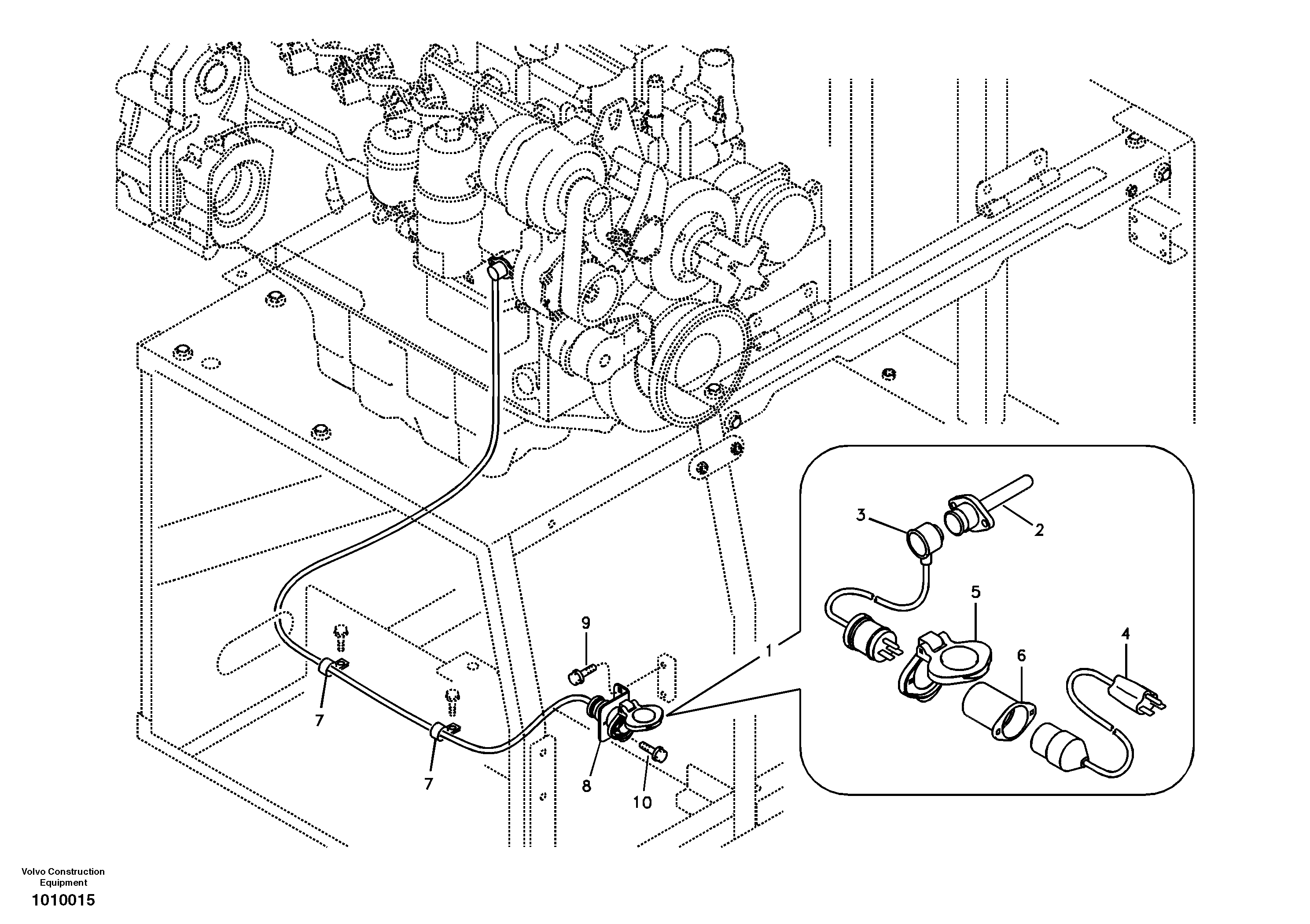 Engine block heater — volvo parts diagram