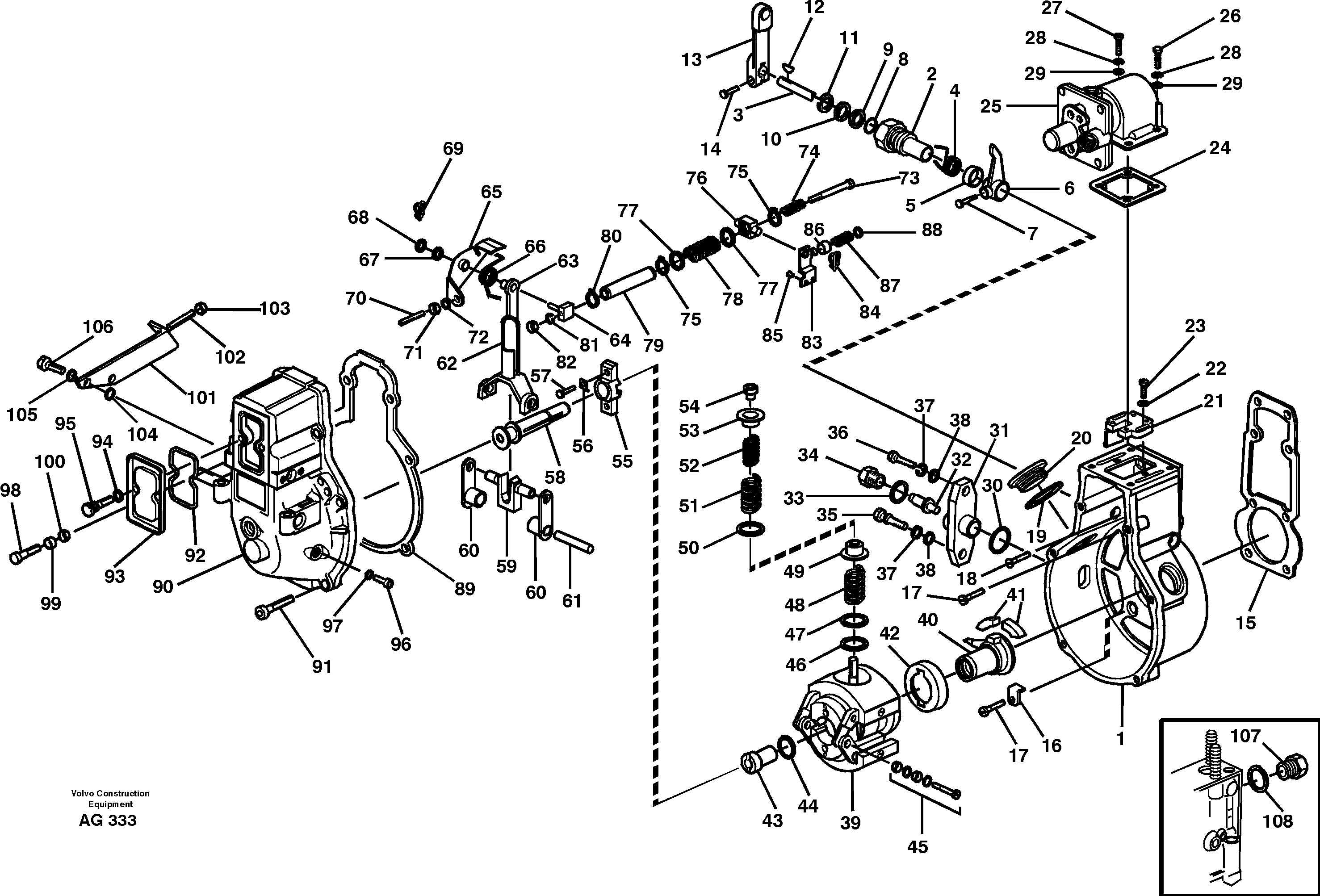 Centrifugal governor — volvo parts diagram