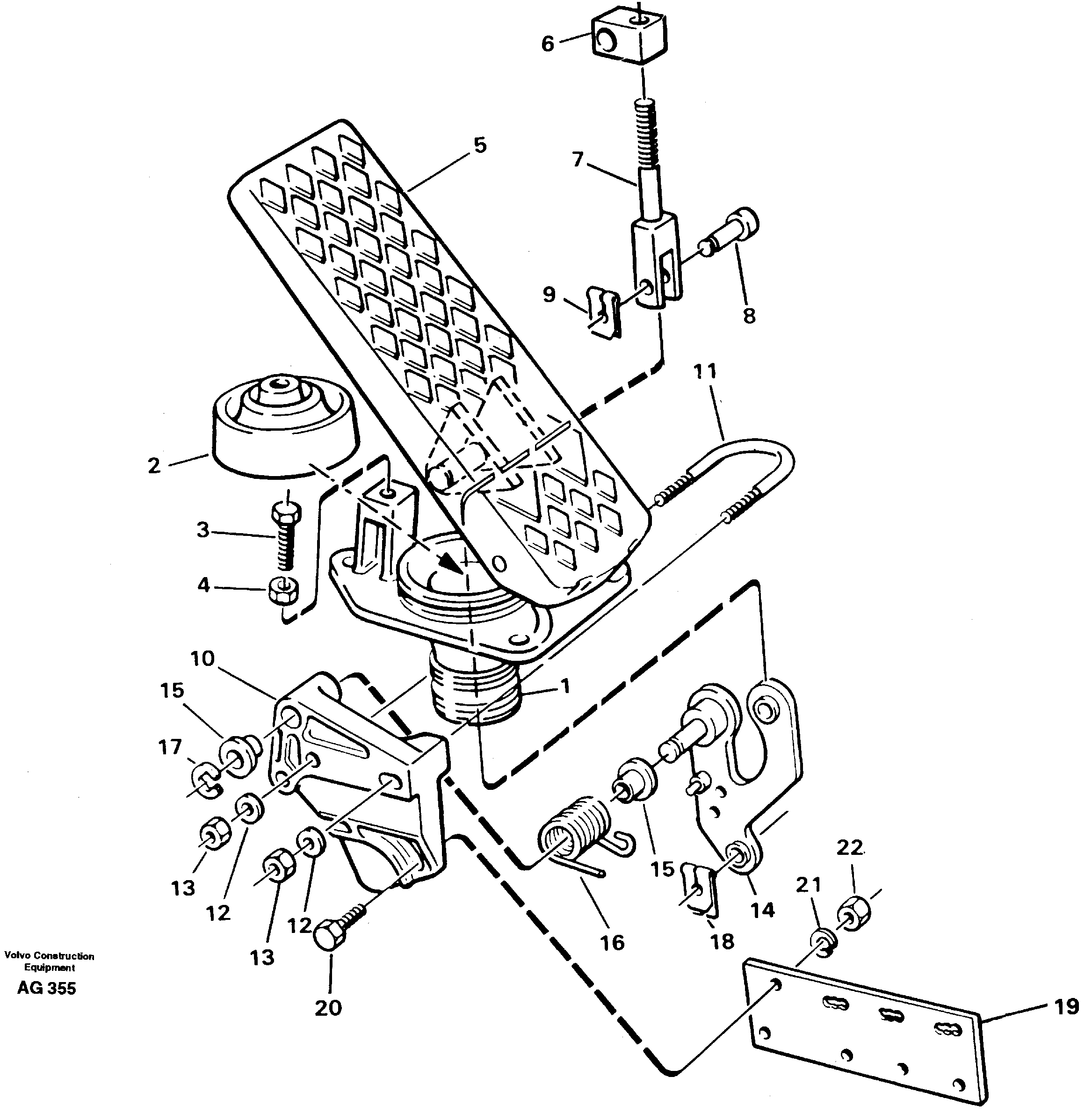 Pedal  92958 — volvo parts diagram