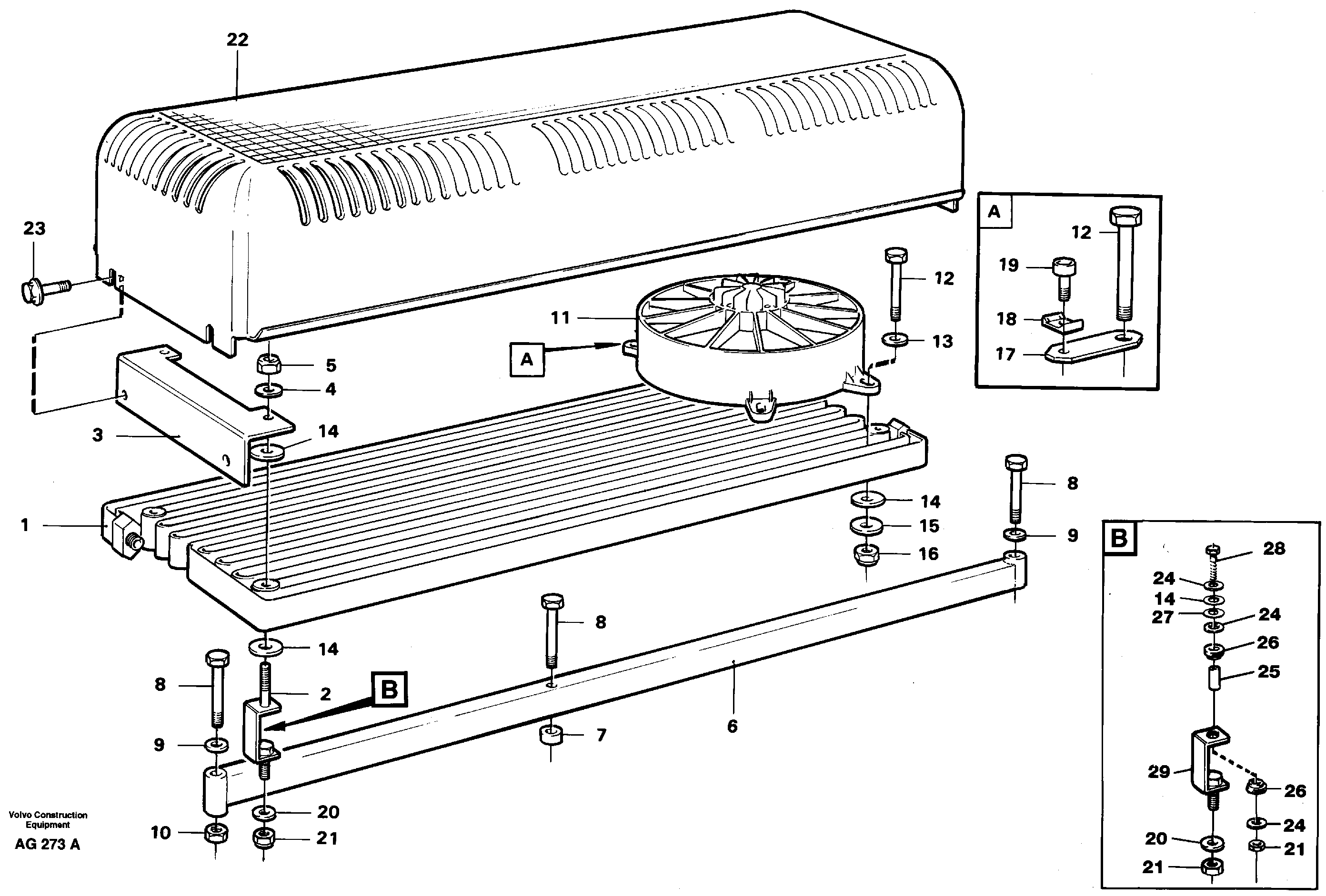 Condenser, assembly  92161 — volvo parts diagram
