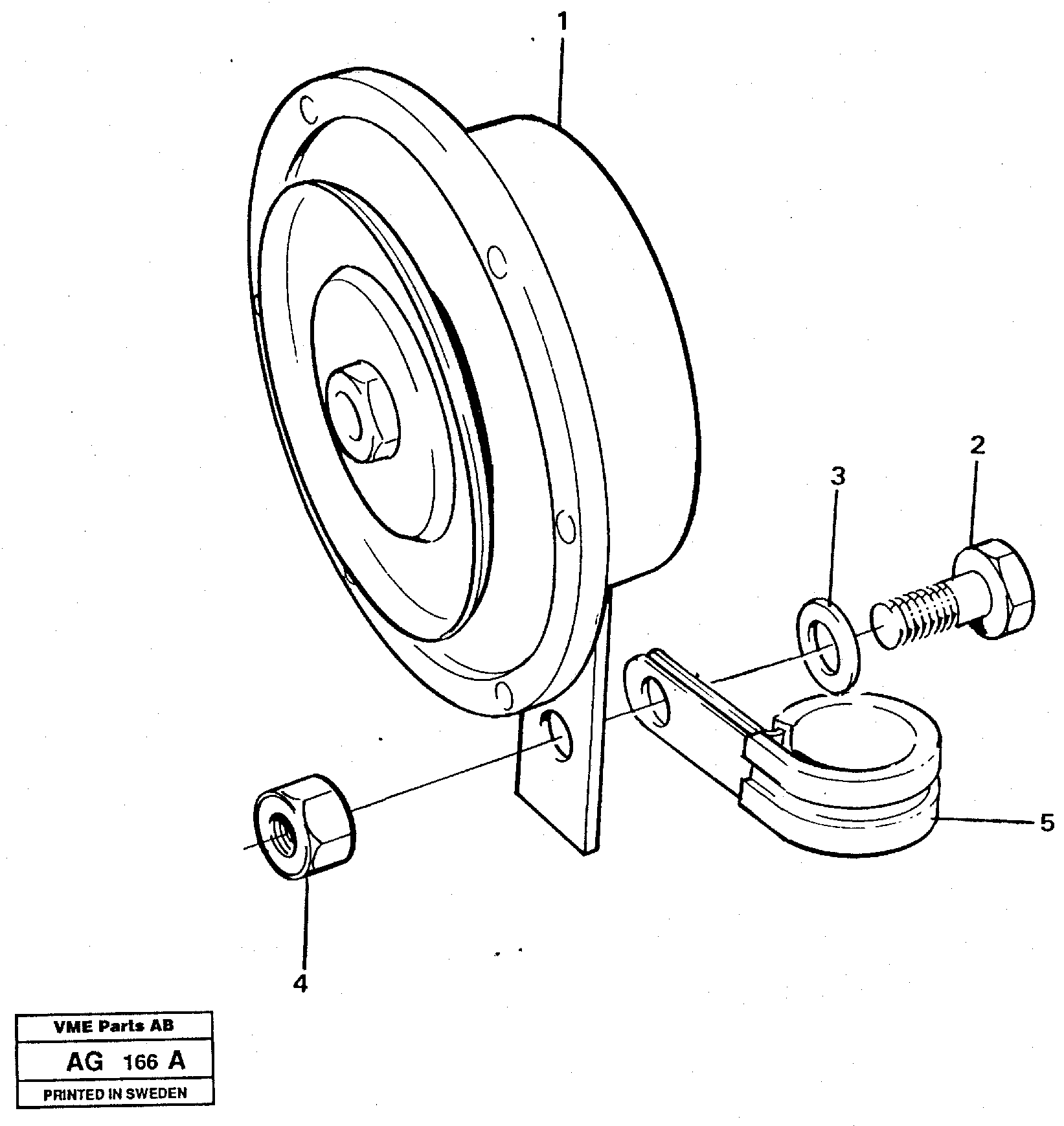 Compressor horn — volvo parts diagram
