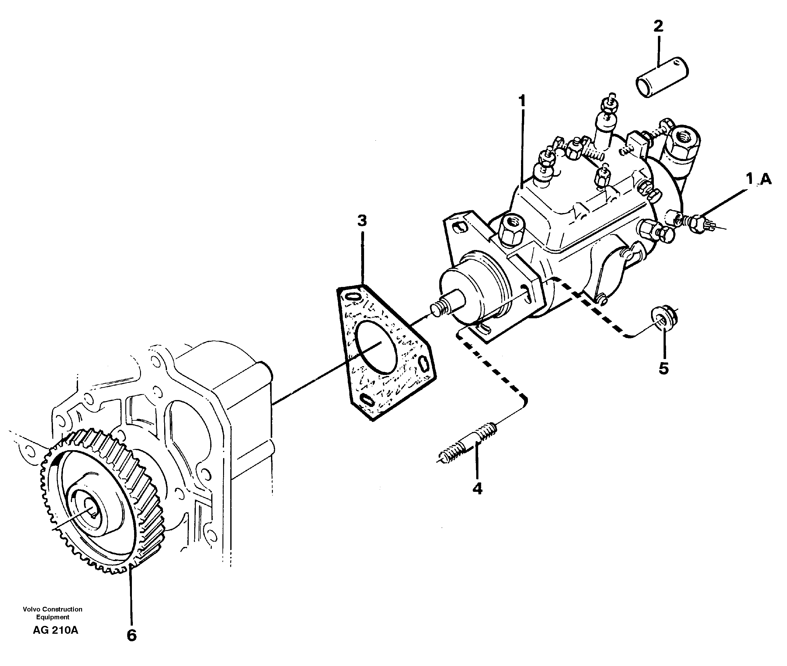 Fuel injection pump Mounting  TD40GA — volvo parts diagram