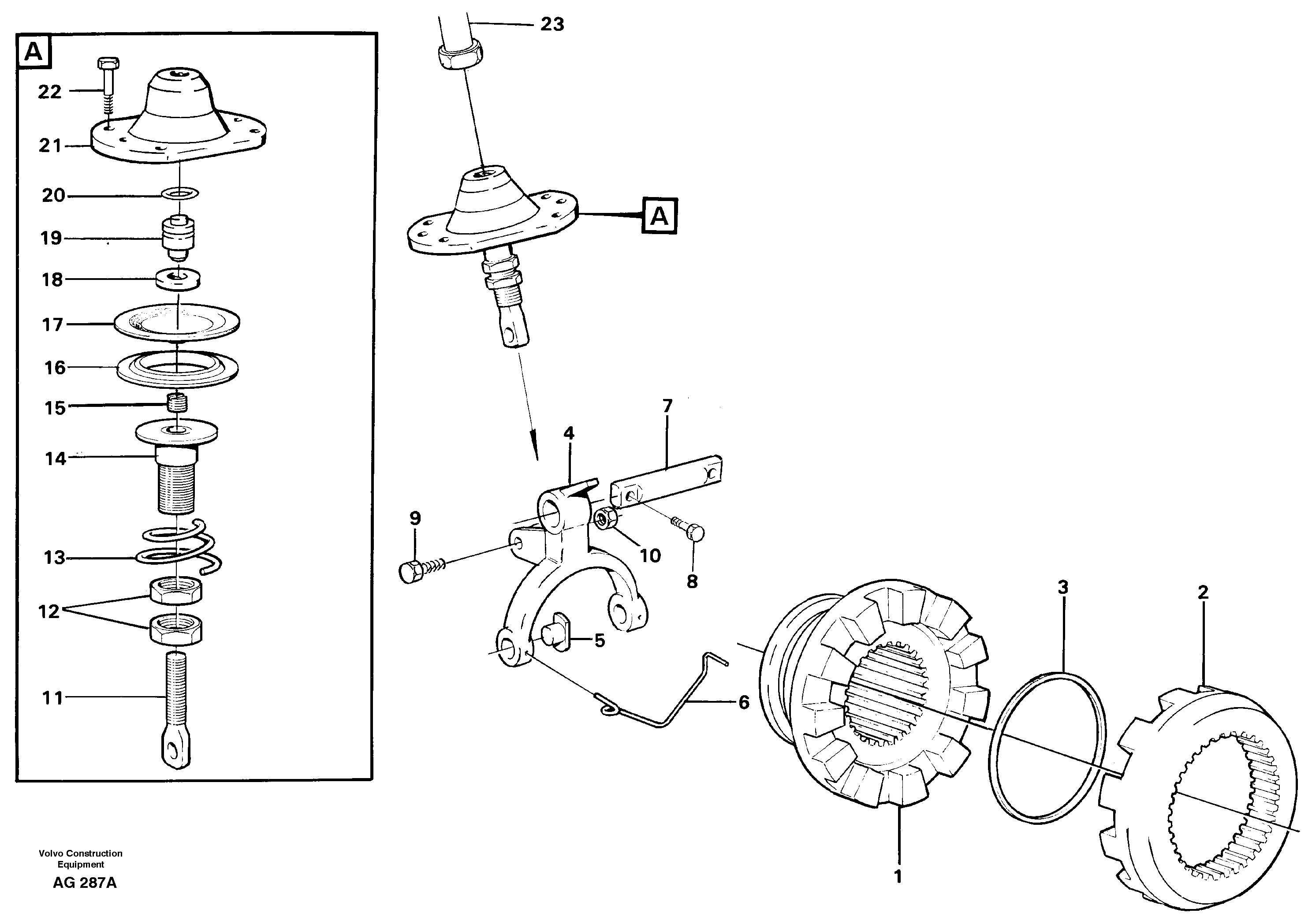 Differential lock  92147, 94644  (23836) — volvo parts diagram