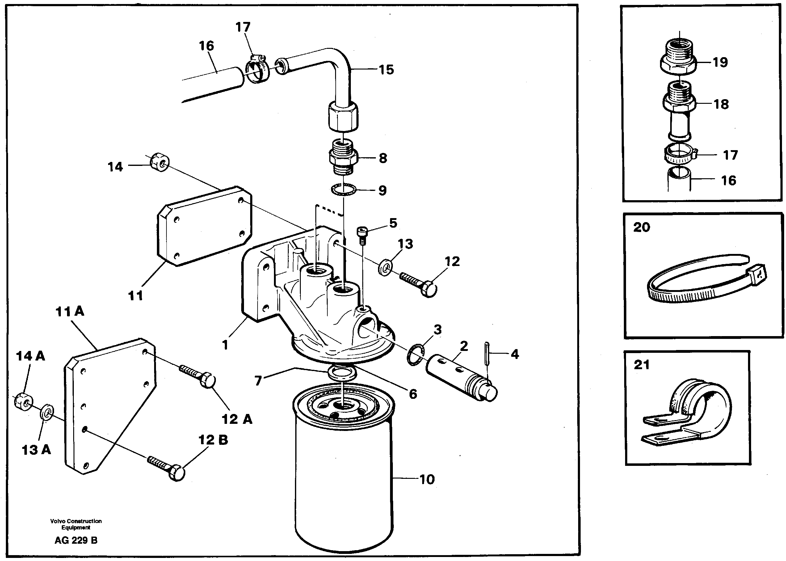Coolant filter  92423 — volvo parts diagram