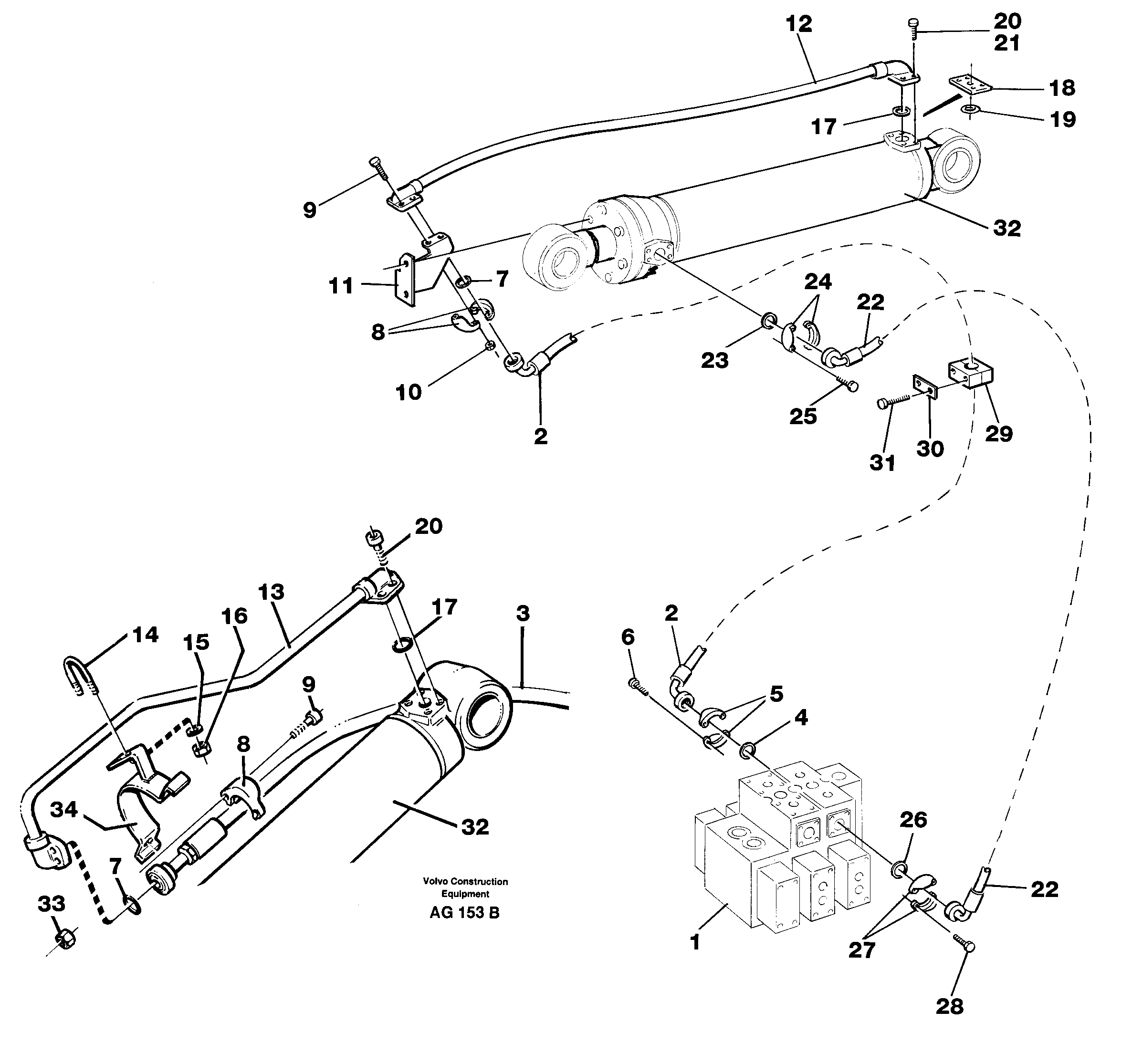 Hydraulic system: Tilt function — volvo parts diagram