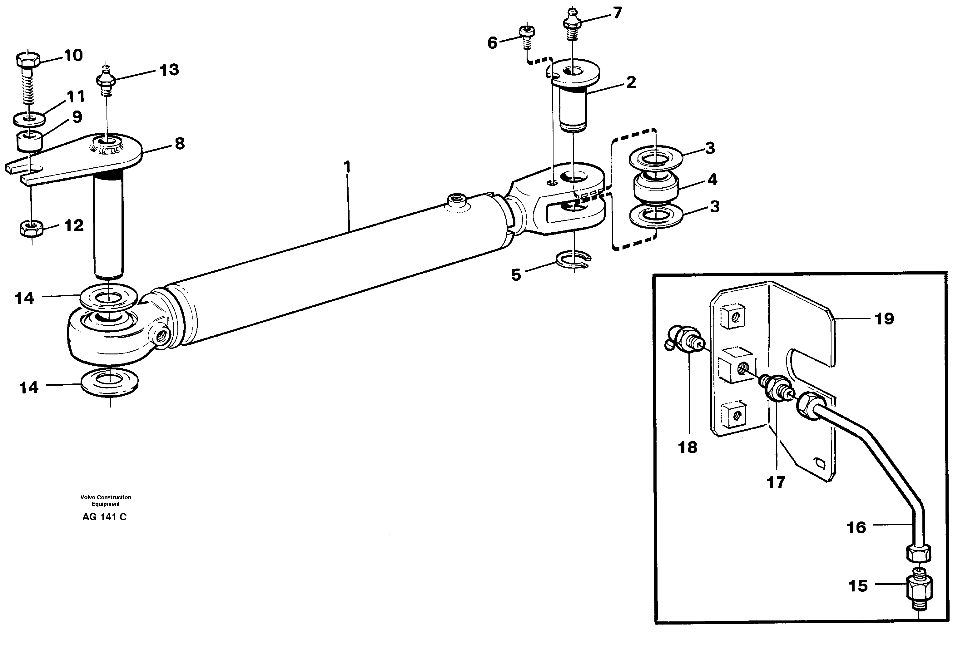 Hydraulic cylinder, assembly — volvo parts diagram