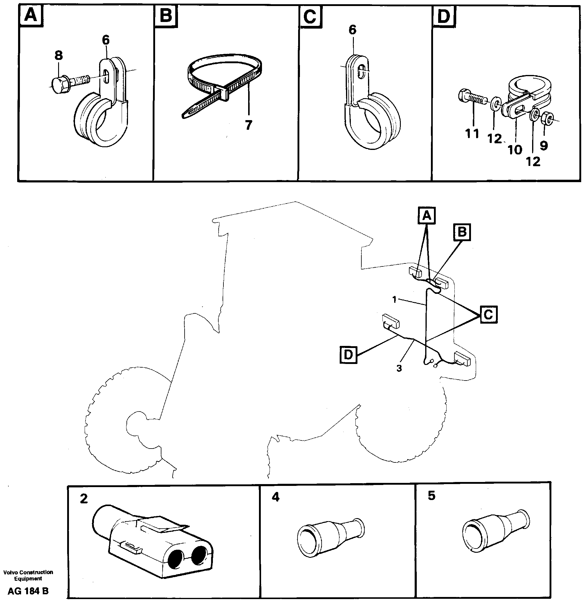 Cable harness, Rear — volvo parts diagram
