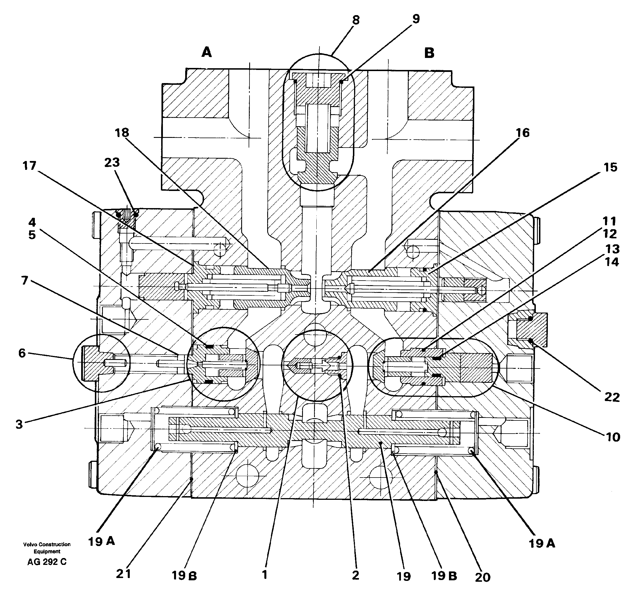Valve section Lift — volvo parts diagram