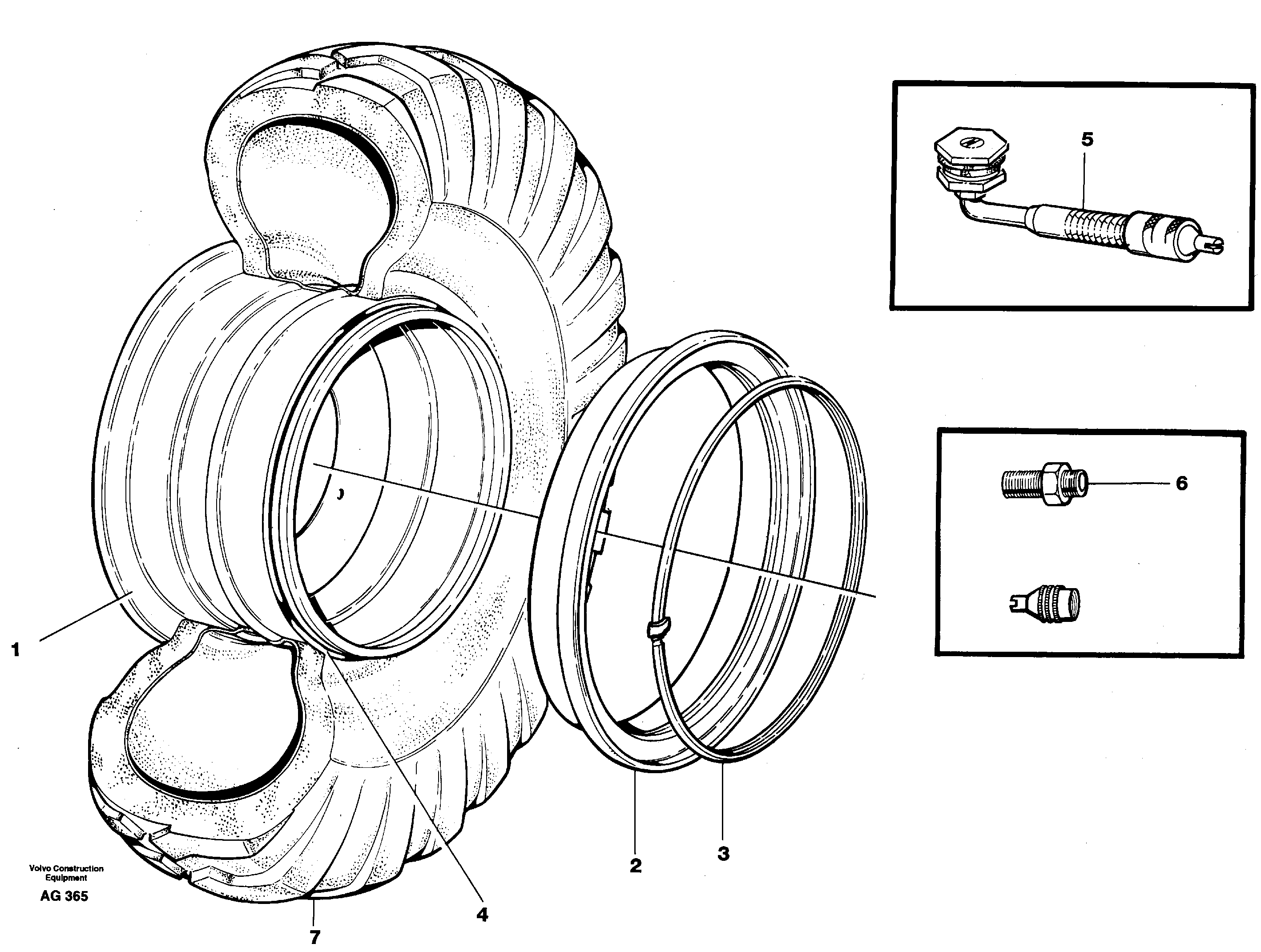 Wheel  17,5R25 — volvo parts diagram