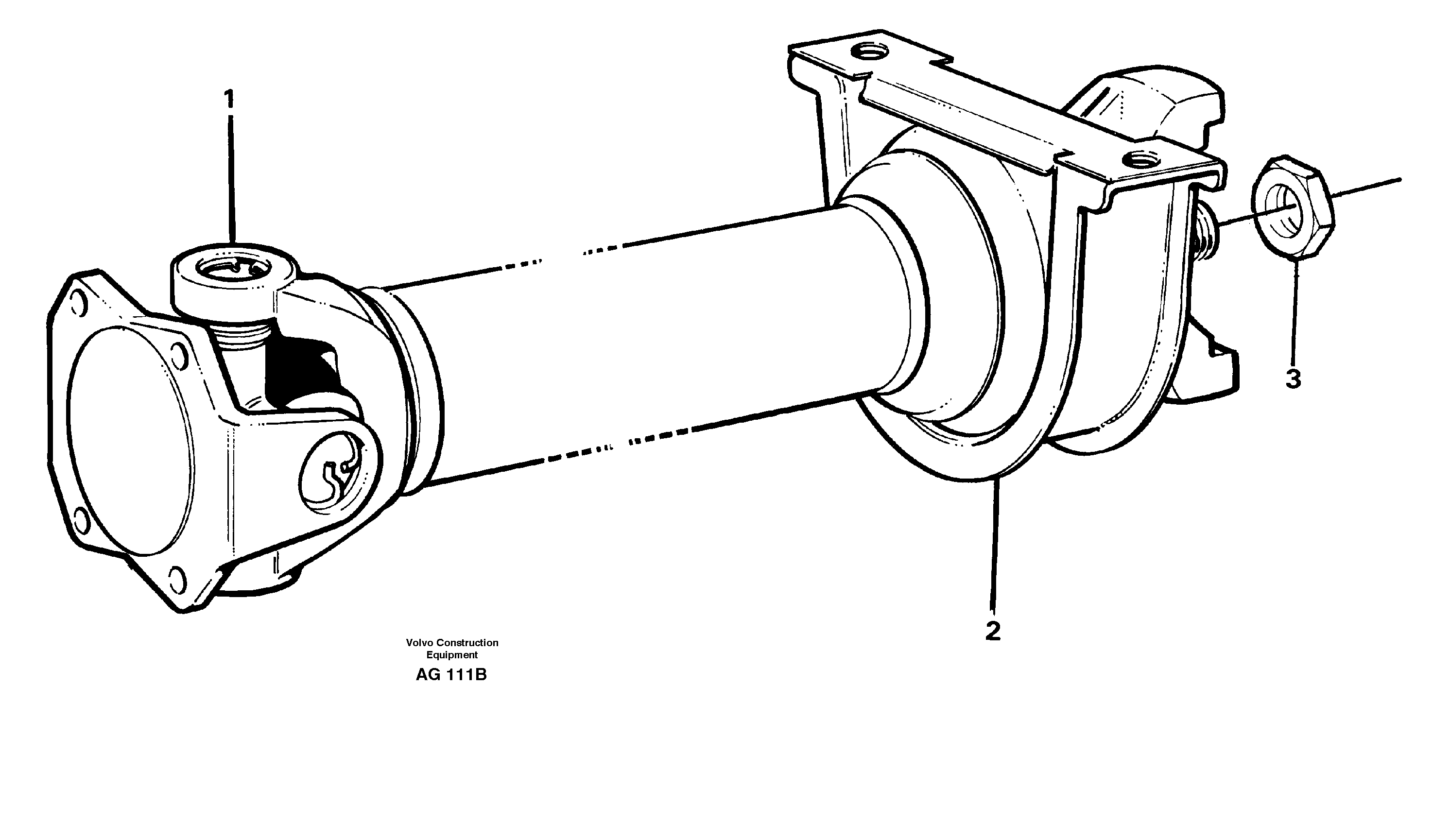 Propeller shaft — volvo parts diagram