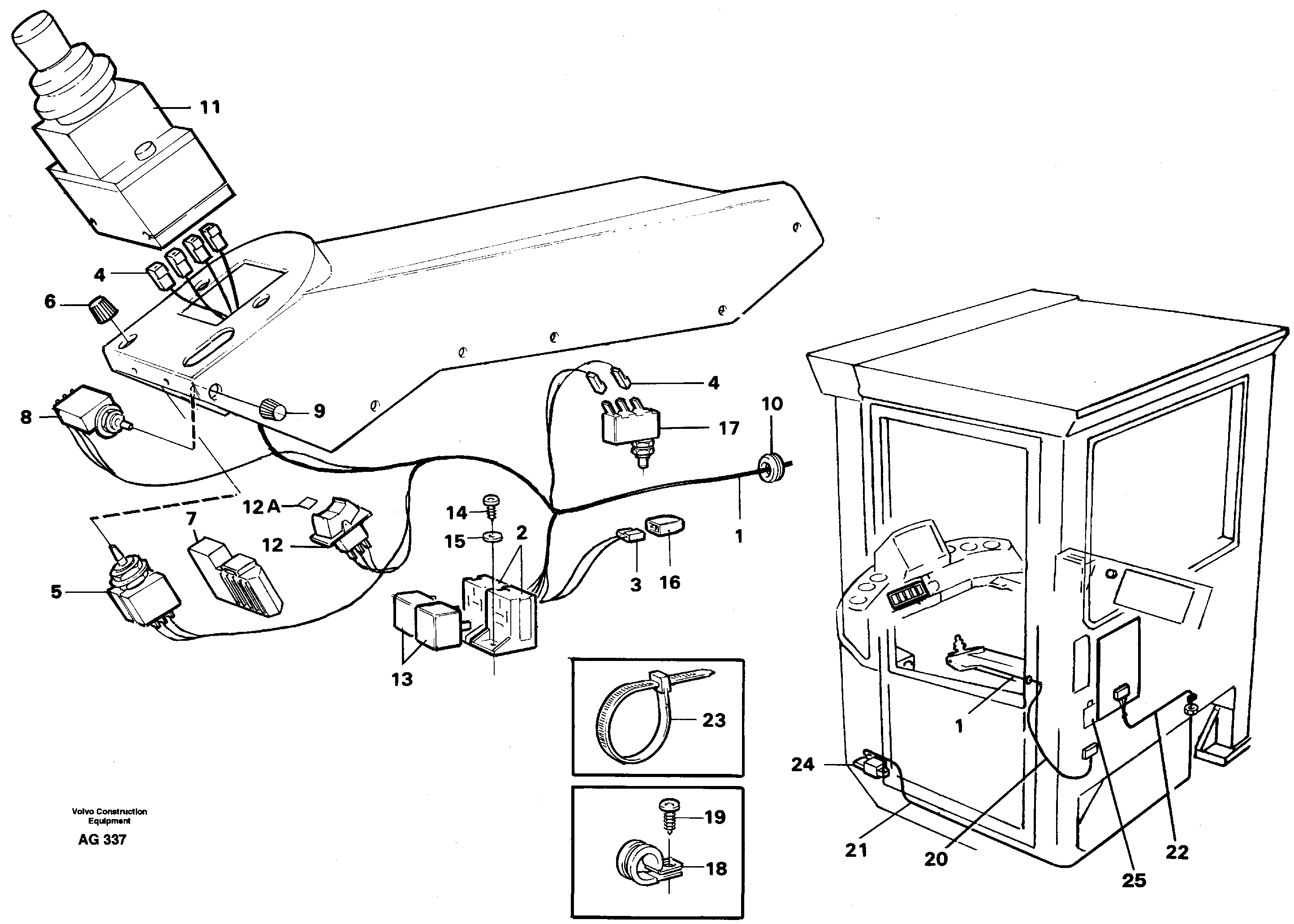 Cable harness for Cdc-steering  92139 — volvo parts diagram
