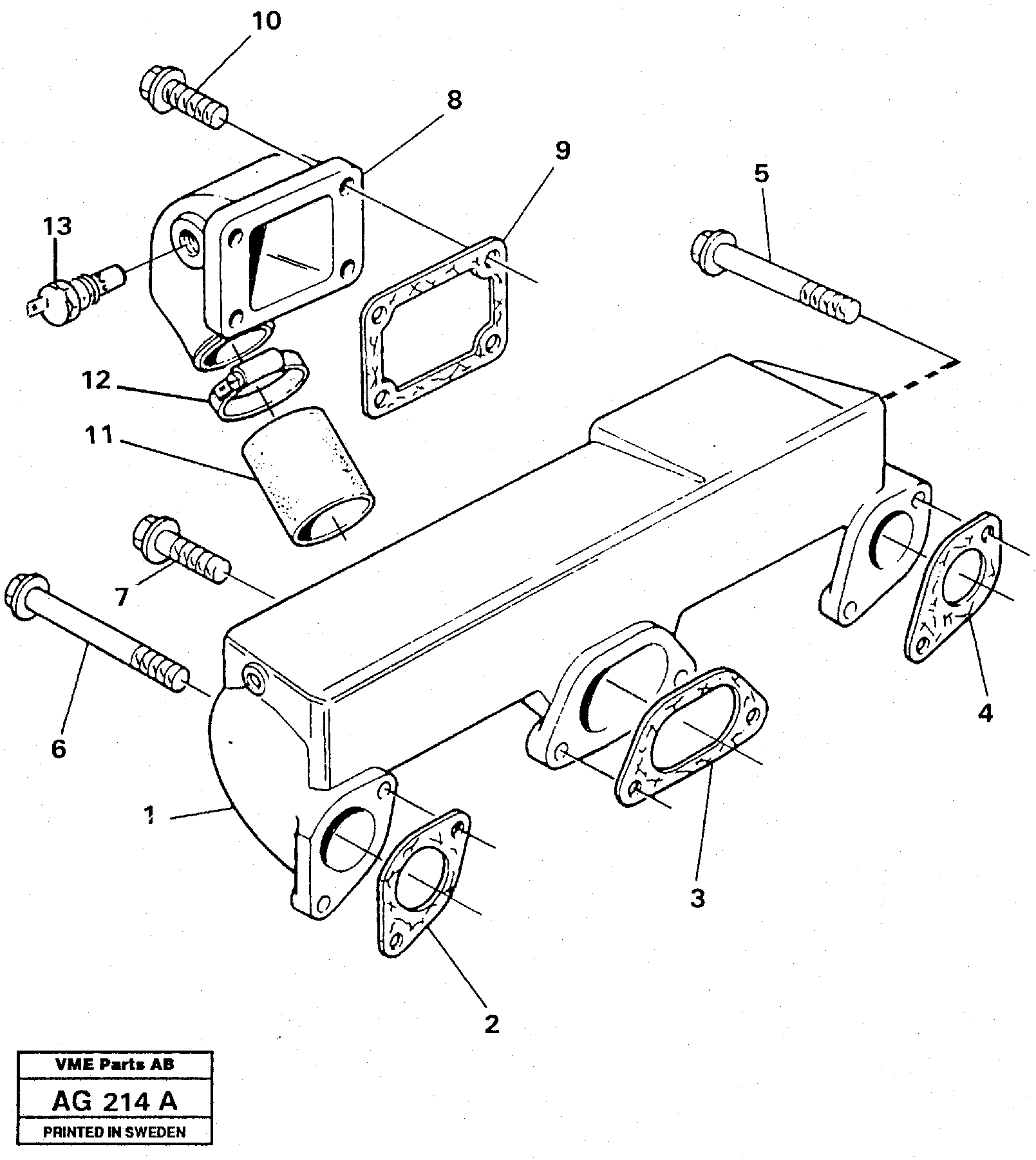 Inlet manifold  TD 40 GA — volvo parts diagram