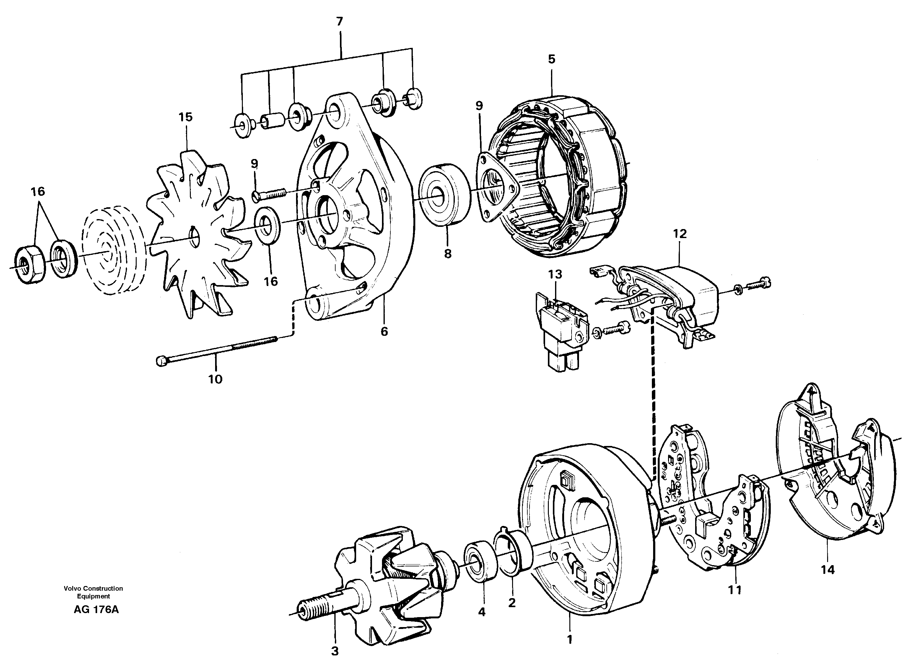 Alternator — volvo parts diagram