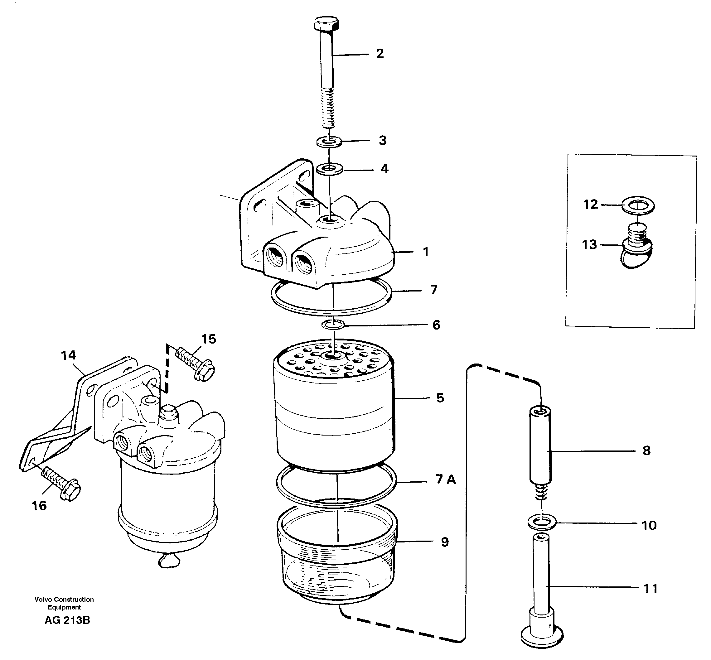 Fuel filter  TD 40 GA — volvo parts diagram