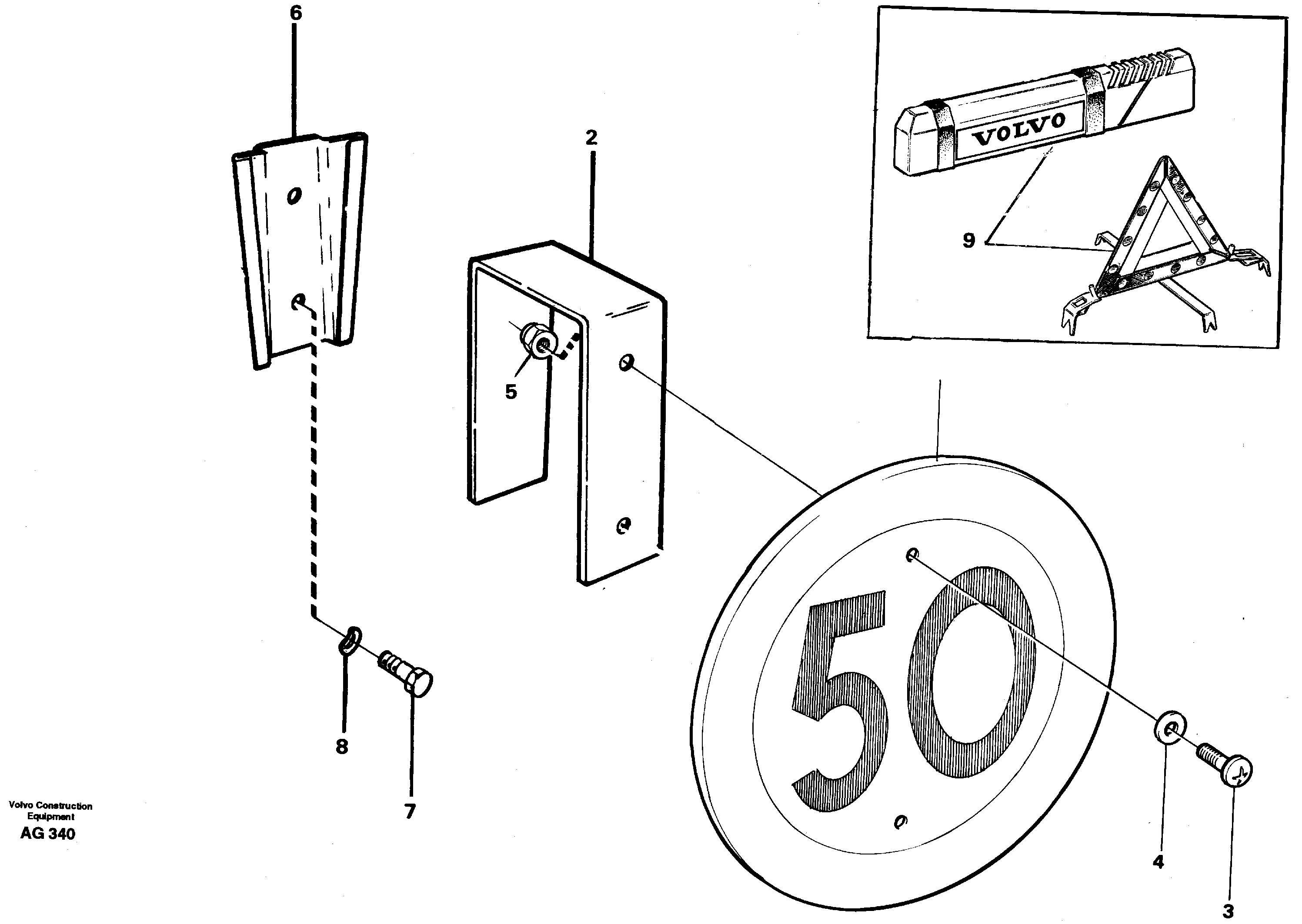 50 km/h Sign  92669 — volvo parts diagram