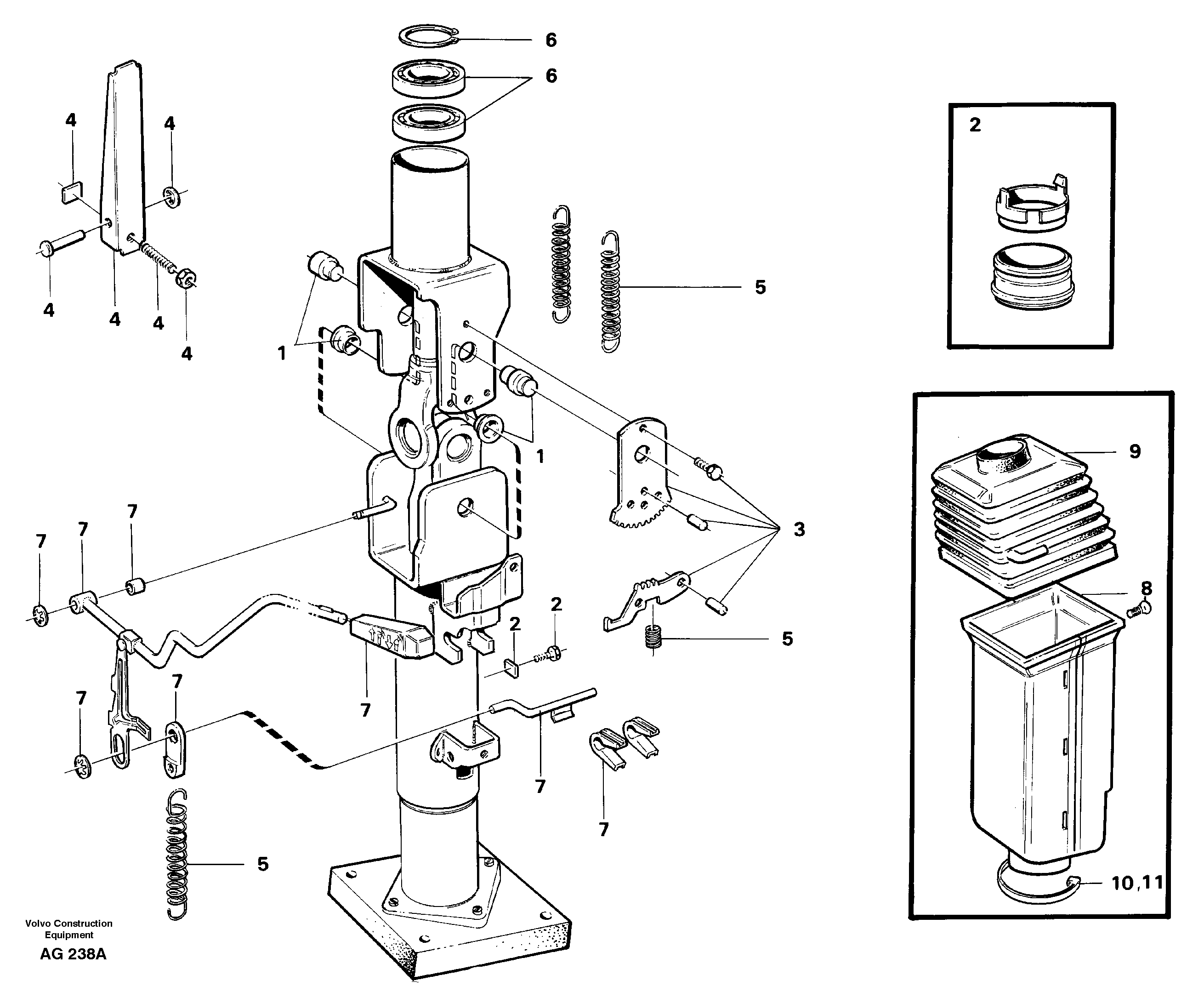 Adjustable steering wheel  92465 — volvo parts diagram
