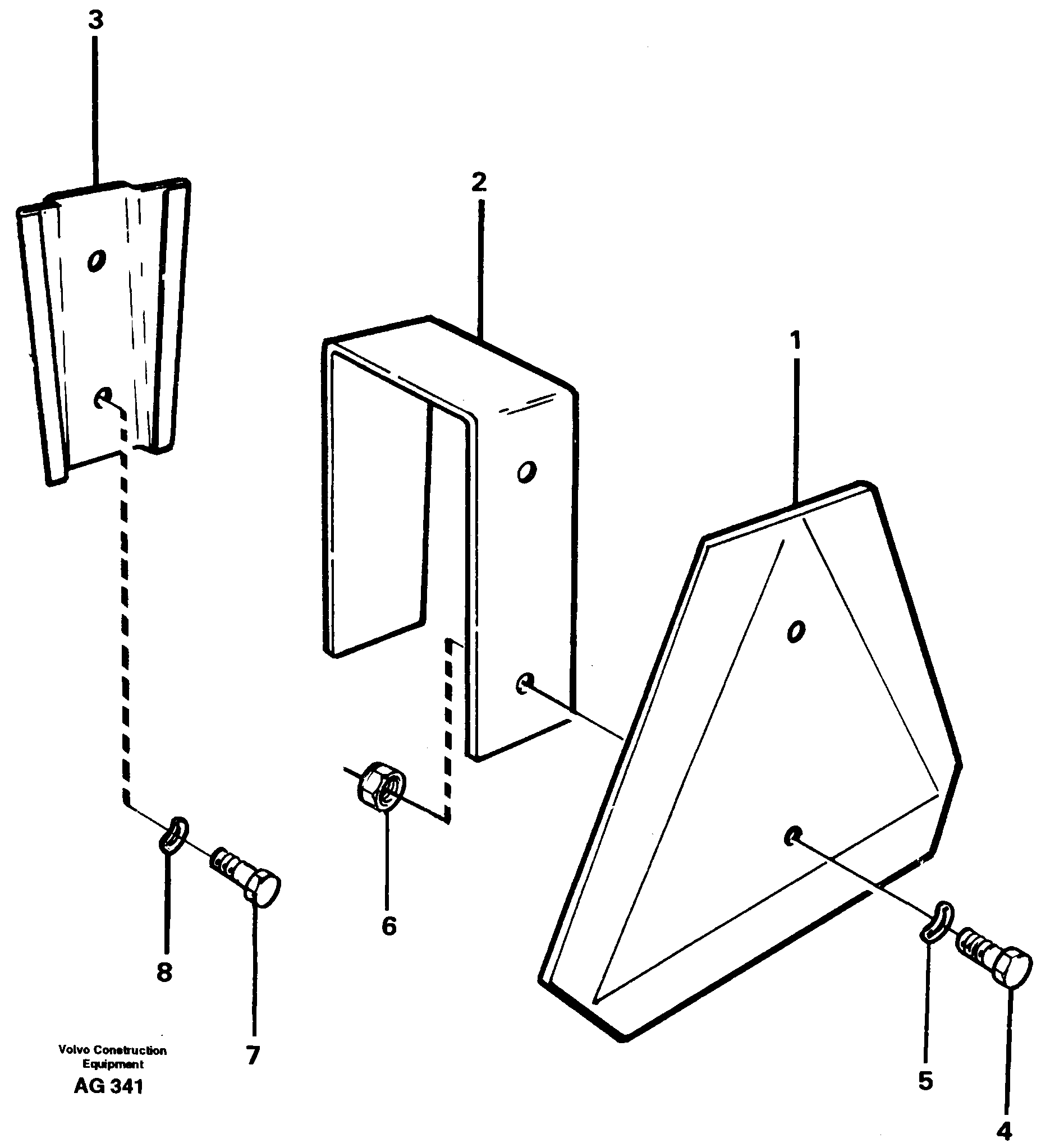 Slow moving vehicle sign  99591 — volvo parts diagram