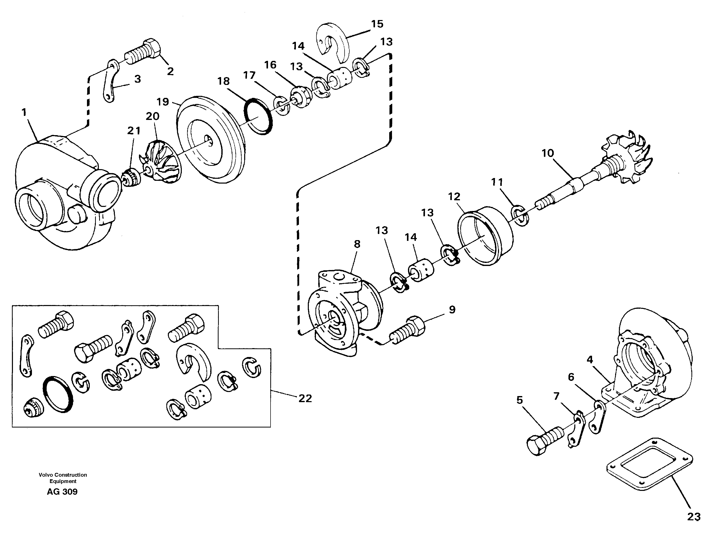 Turbo charger  TD 40 GA — volvo parts diagram