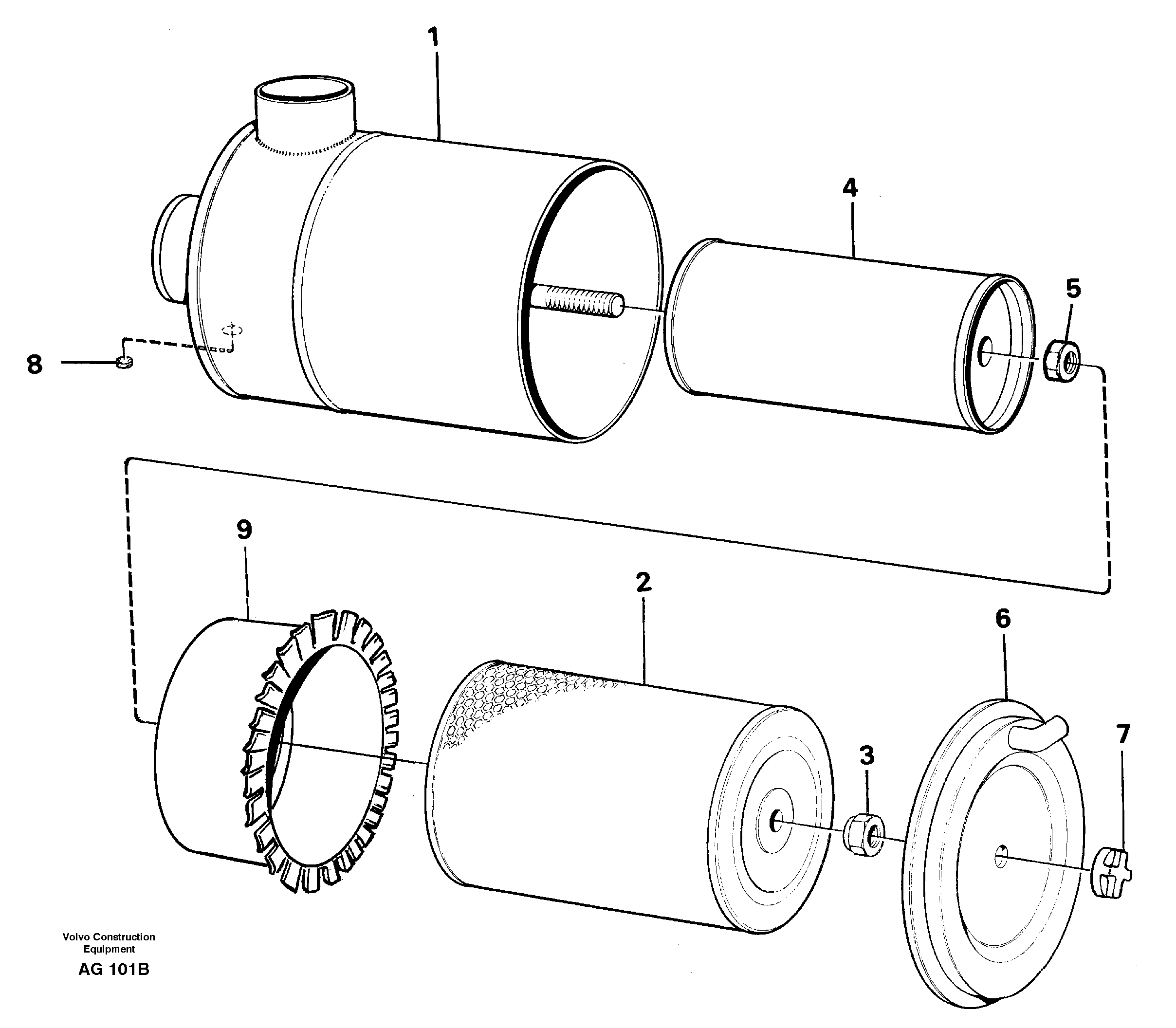 Air filter — volvo parts diagram