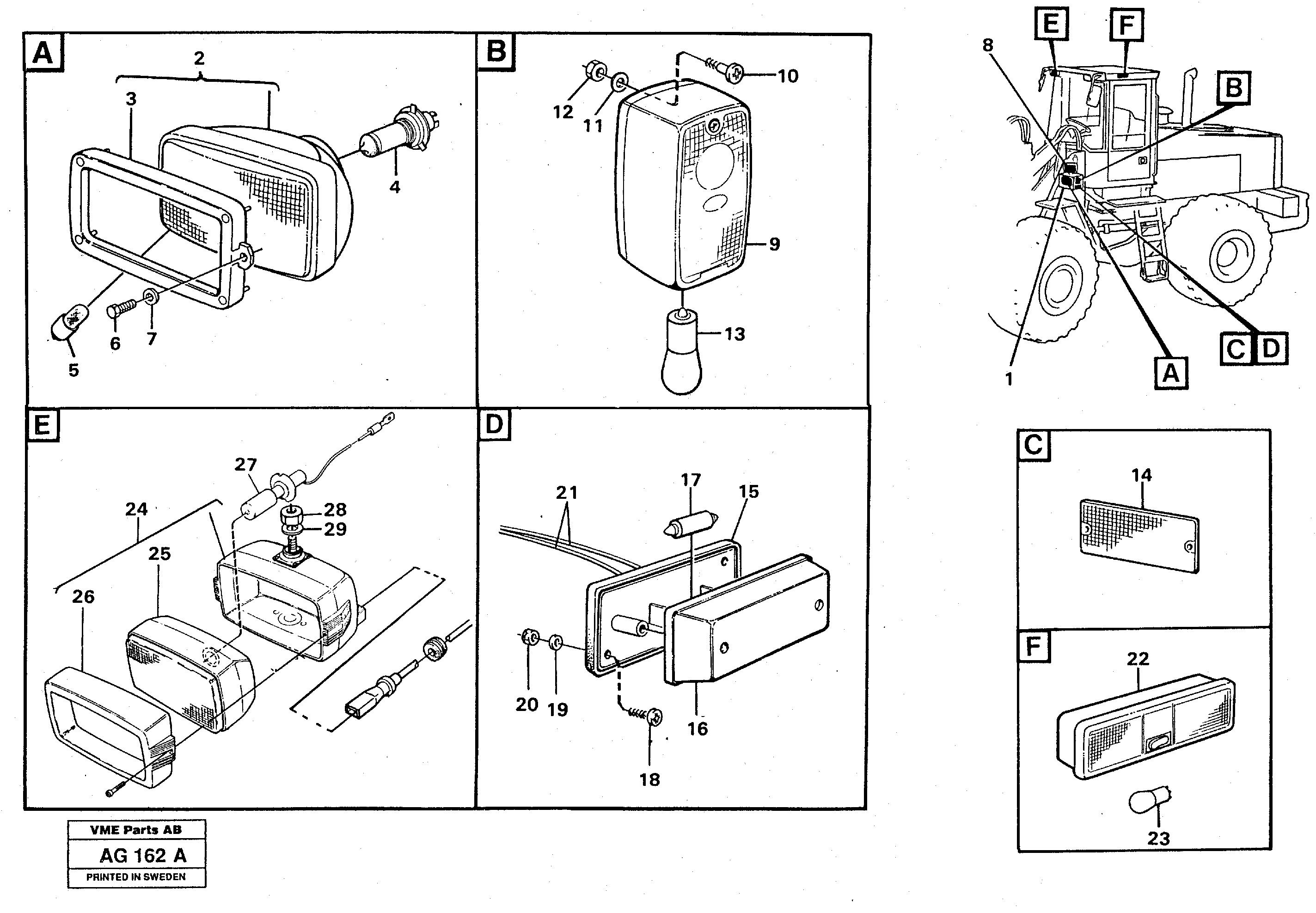 Lighting, front — volvo parts diagram