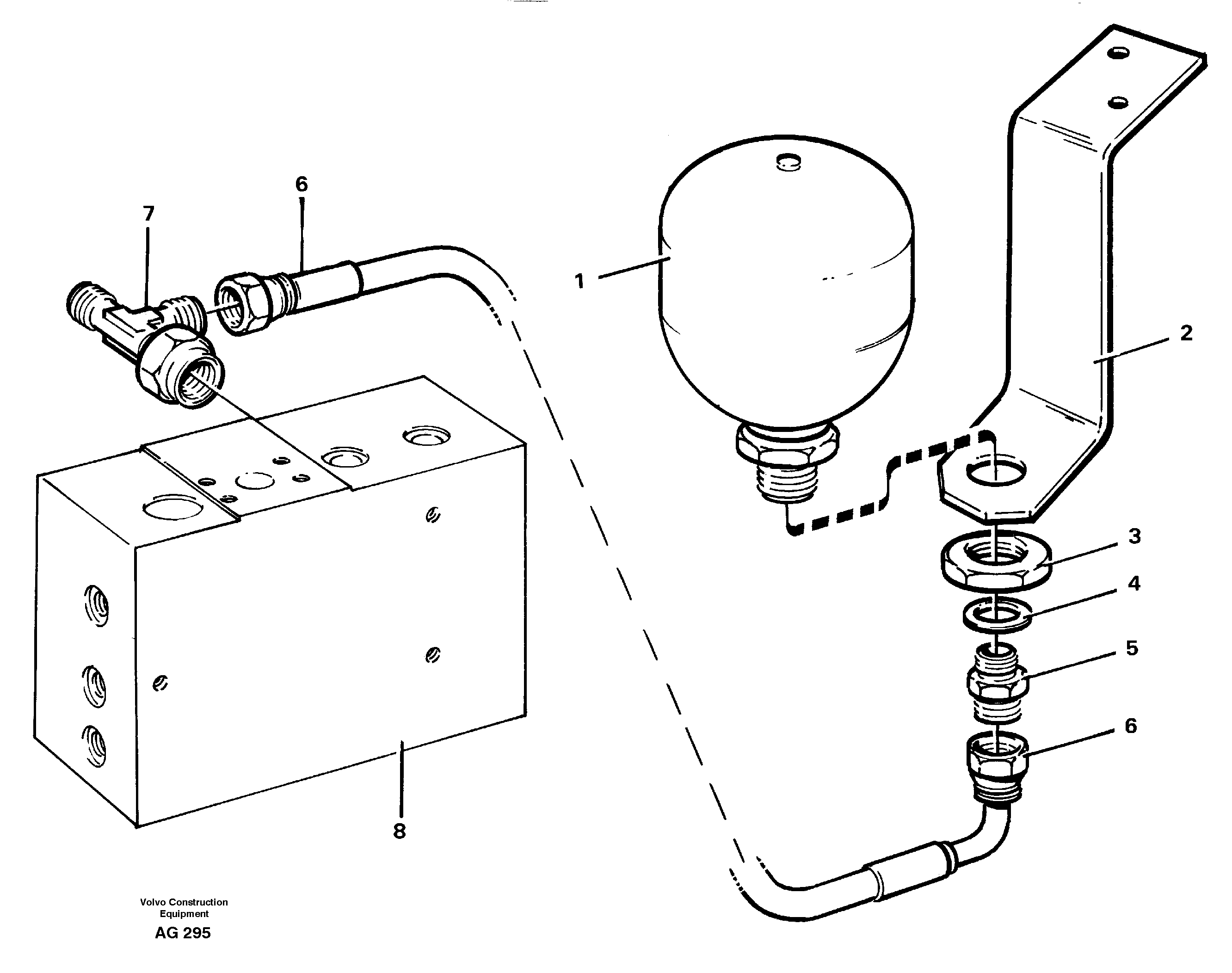 Boom lowering system  92439 SER NO - 10582, STD SER NO 10583 - — volvo parts diagram